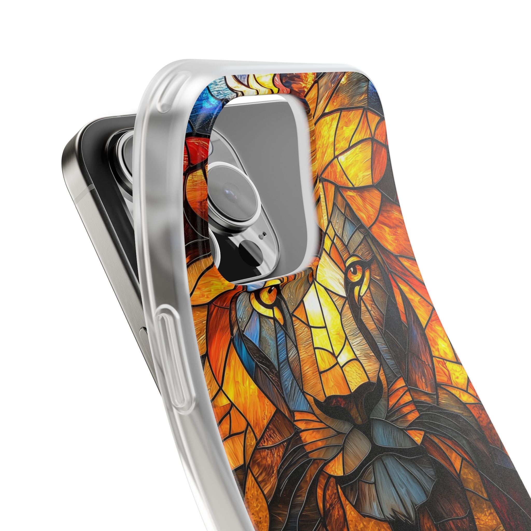 Amber Glass Lion · Soft Phone Case for iPhone