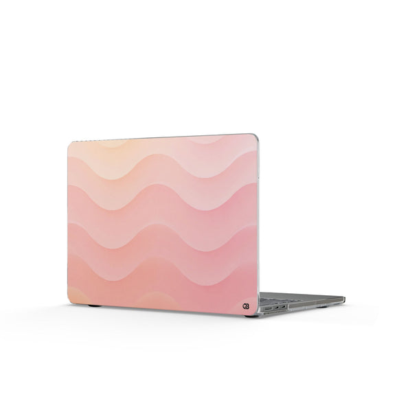 Blush Horizon Waves · Clear Hard Case for MacBook · Pink