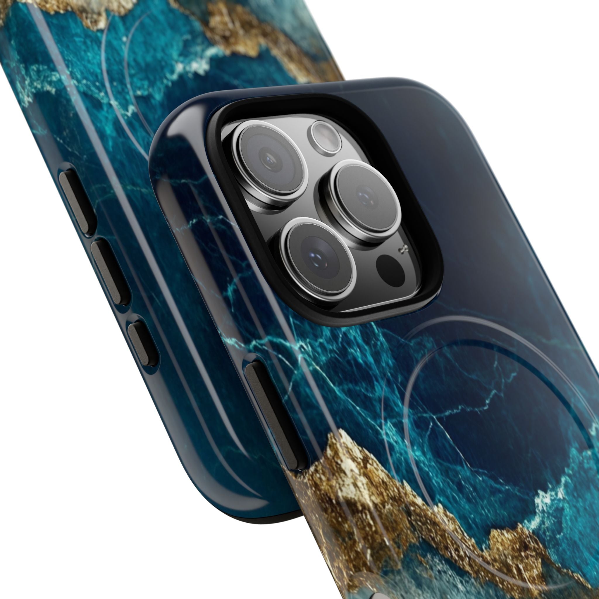 Jagged Gold Split iPhone 16 Pro Case - Tough+