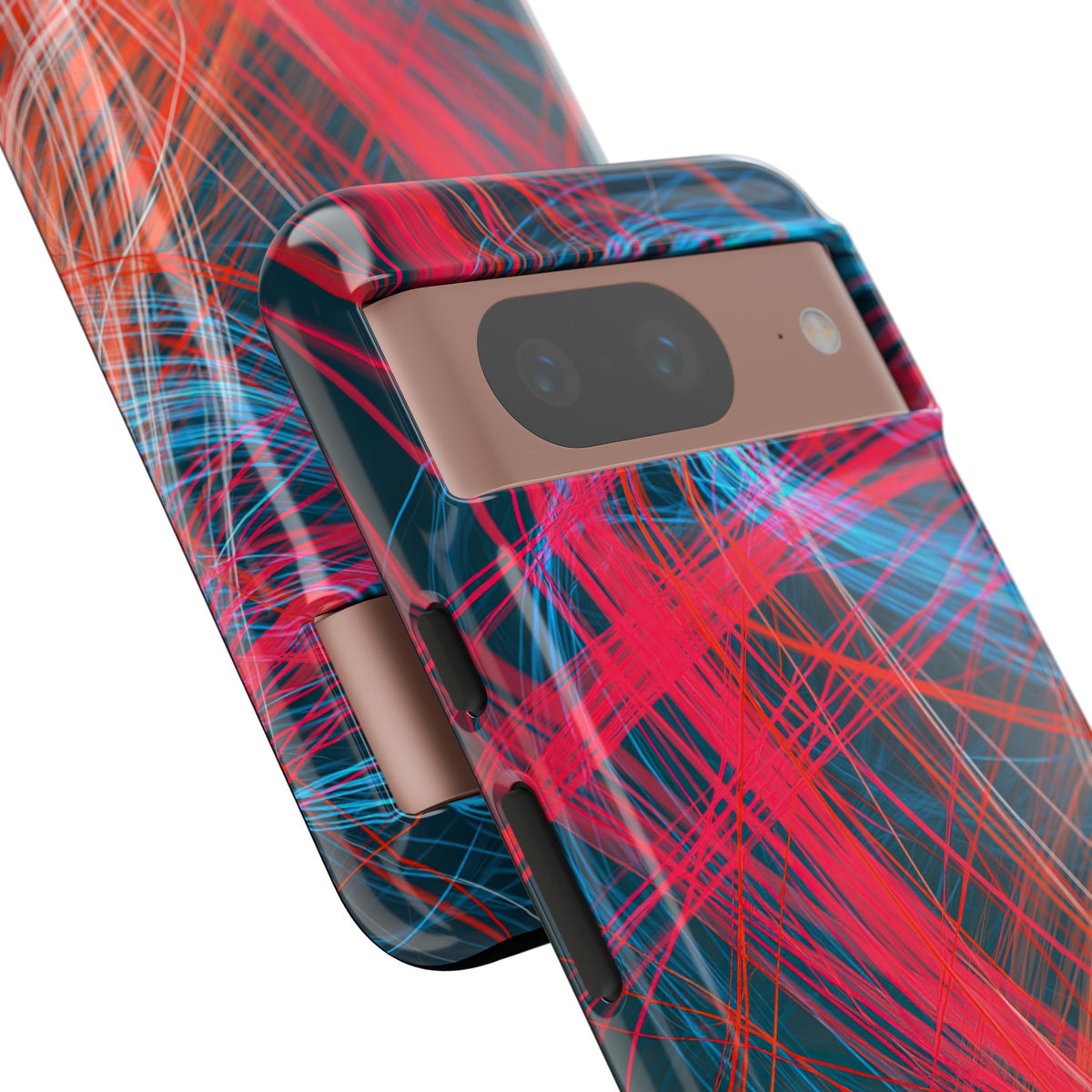 Neon Fiber Stream · Tough Phone Case for Pixel · Red