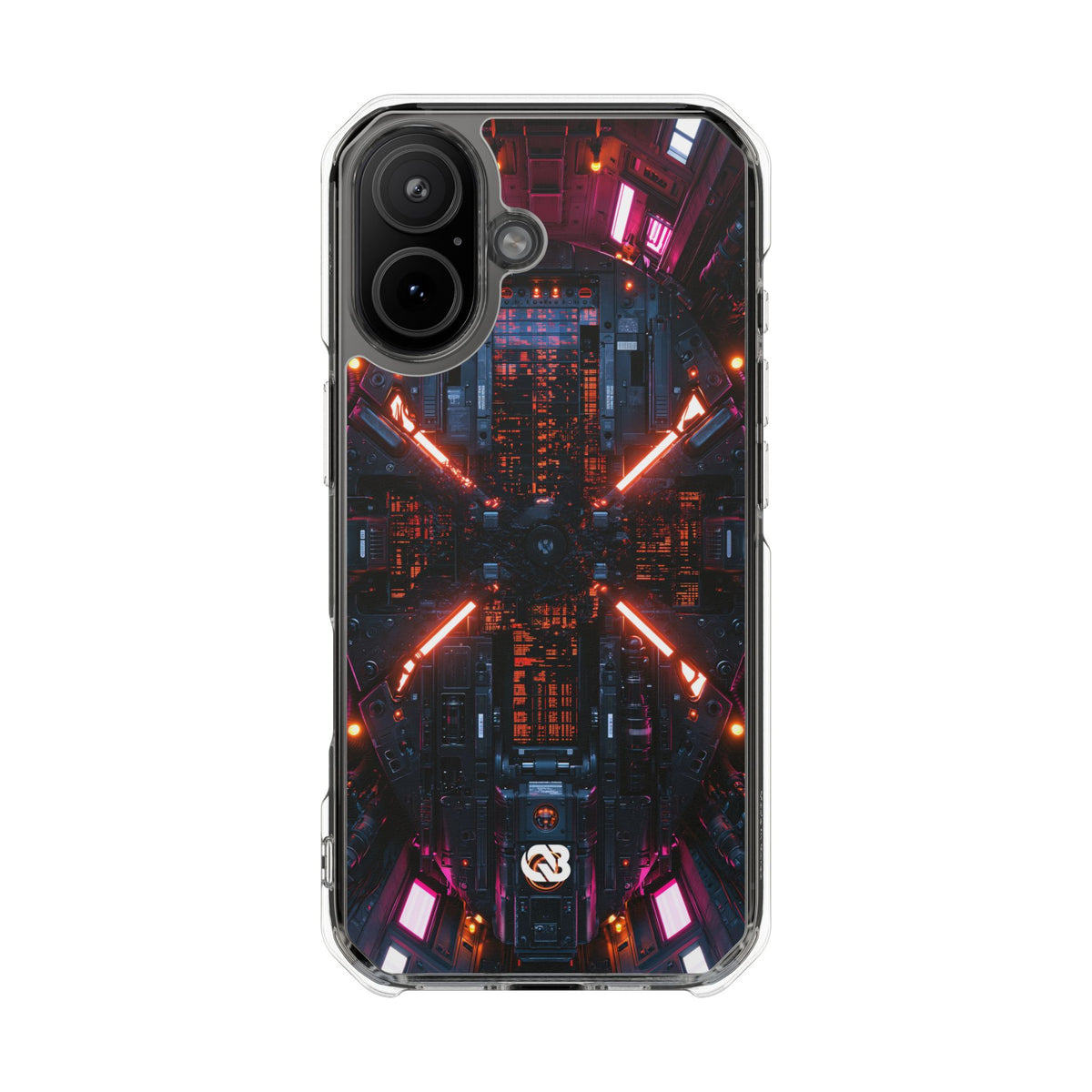 Cybernetic Reactor Core · Clear Impact Magnetic Phone Case for iPhone · Black
