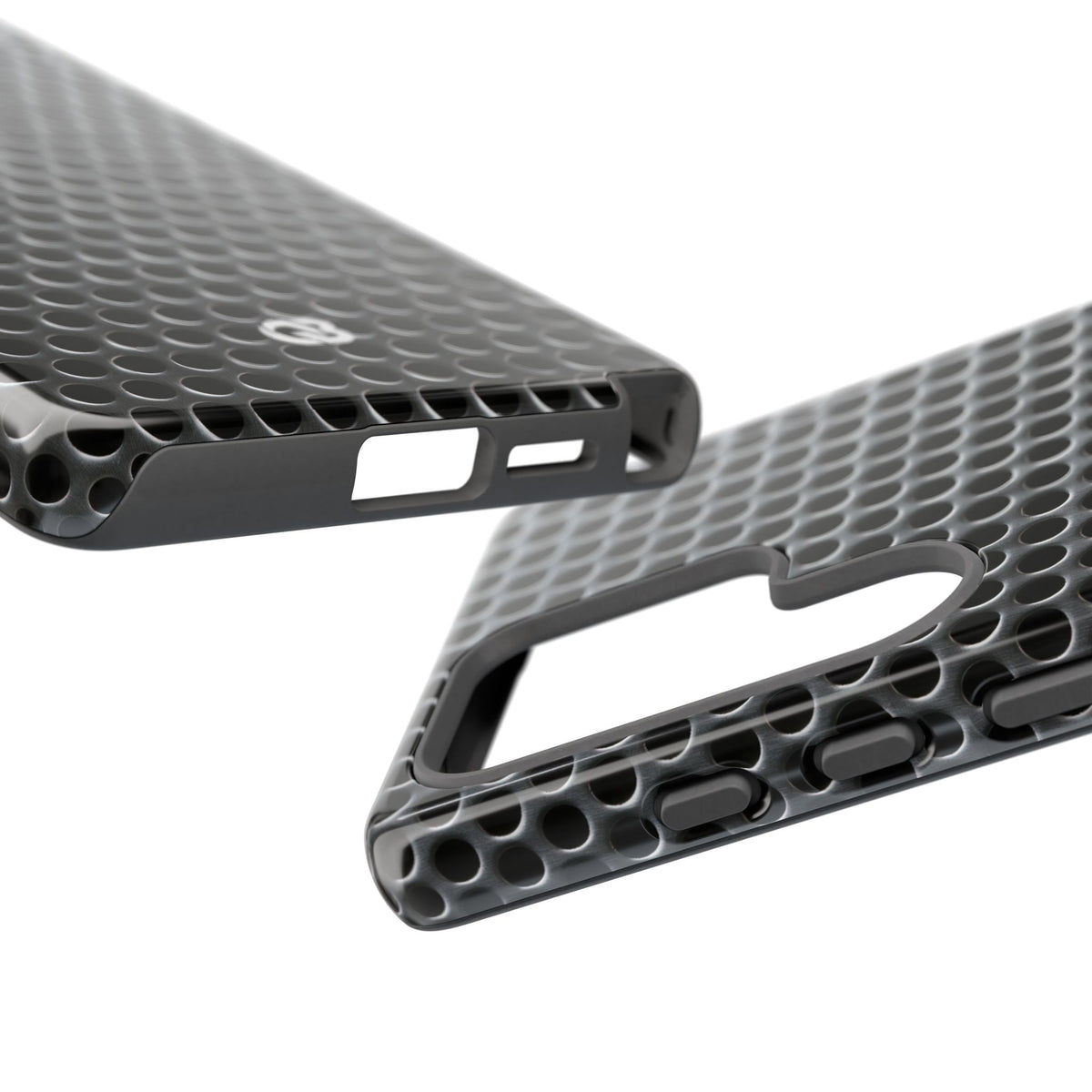 Brushed Perforated Steel · Tough Phone Case for Samsung · Silver