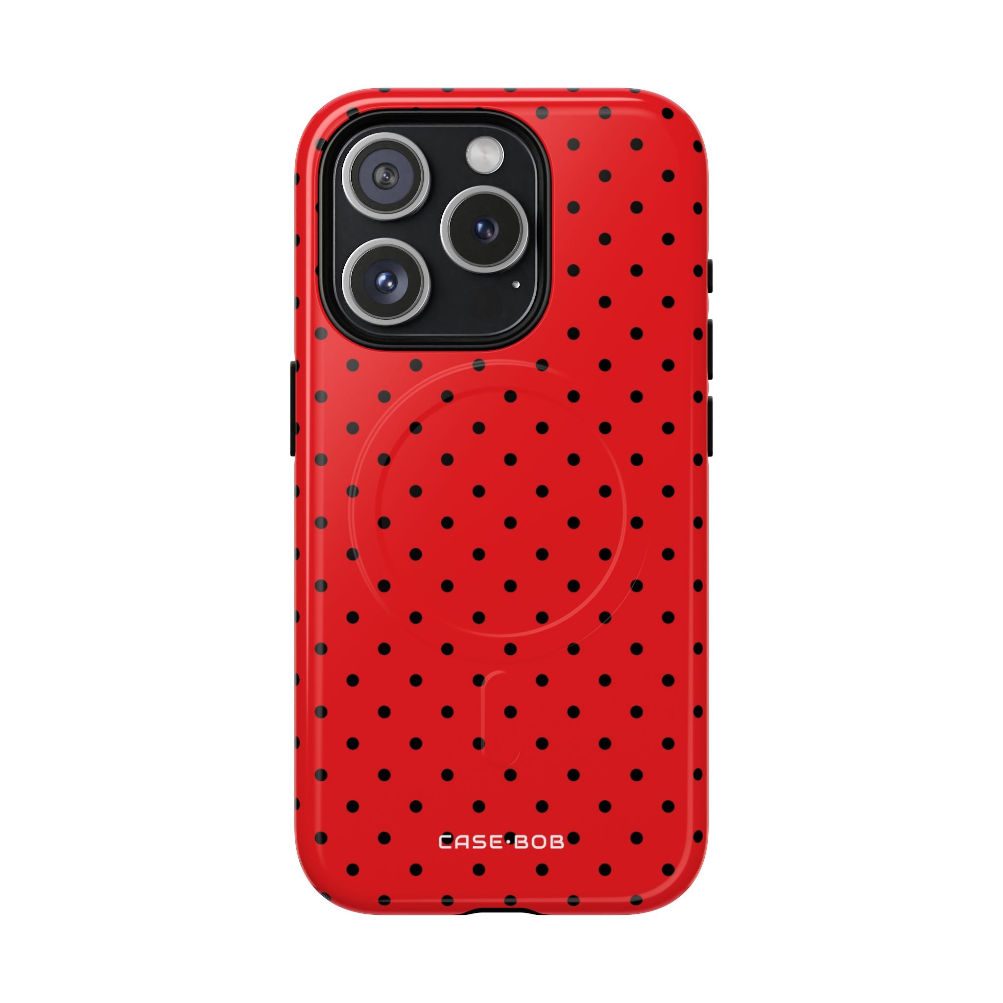 Crimson Dot Matrix iPhone 15 Pro Case - Tough+