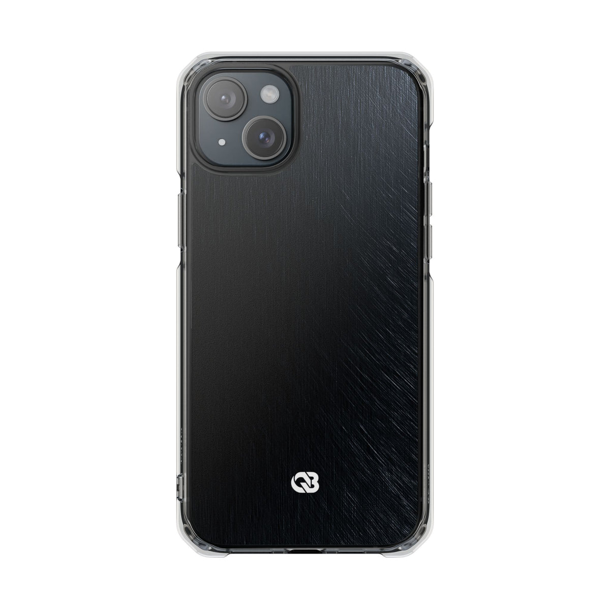 Black Impact MagSafe Phone Case for iPhone - Midnight Brushed Grain