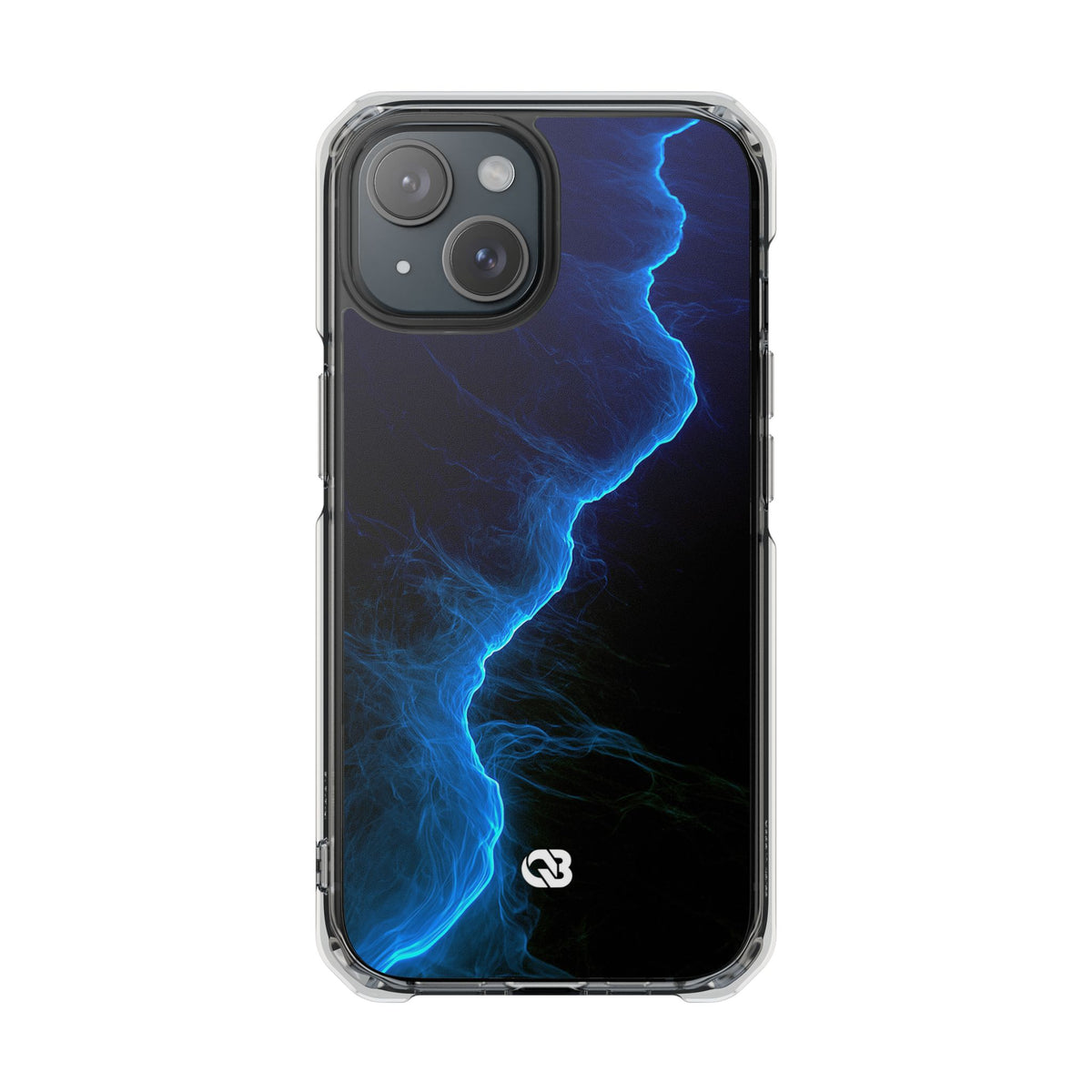 Electric Azure Drift · Clear Impact Magnetic Phone Case for iPhone · Blue