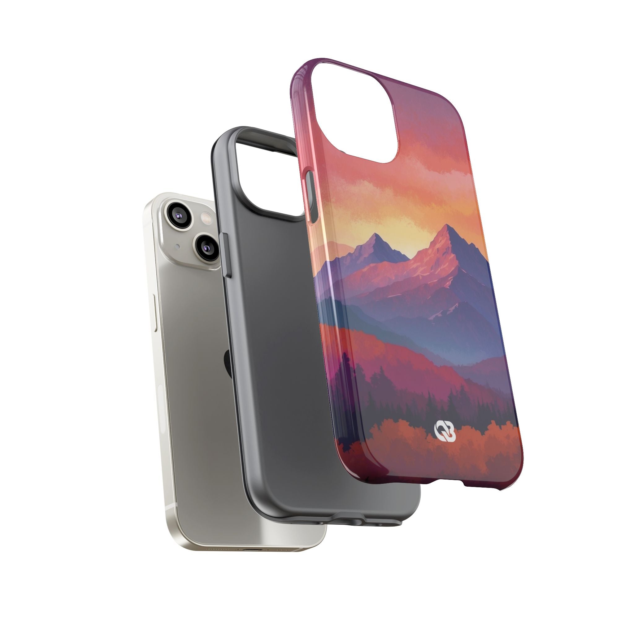 Crimson Mountain Dusk · Tough Phone Case for iPhone