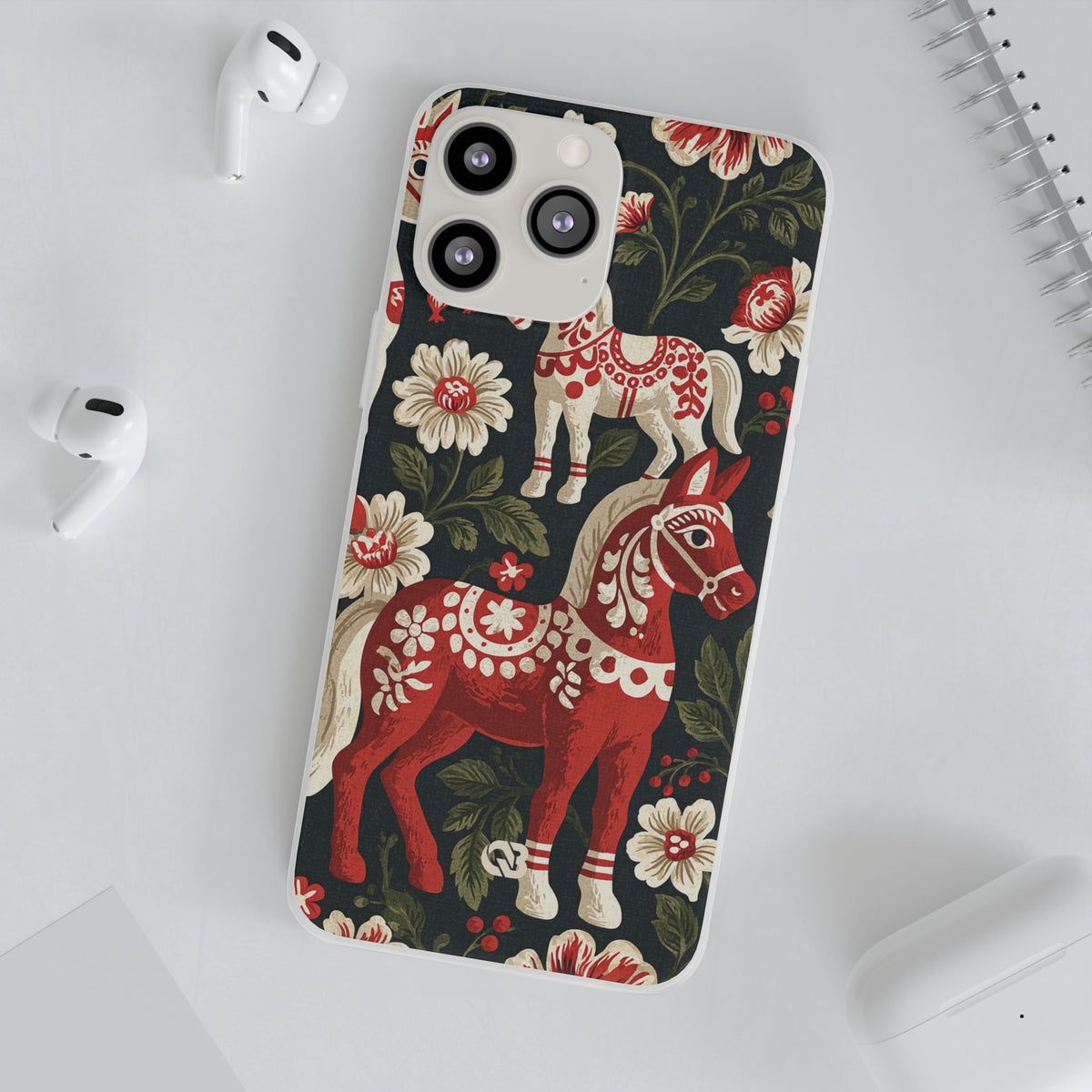 Nordic Dala Meadow · Lite Phone Case for iPhone · Red