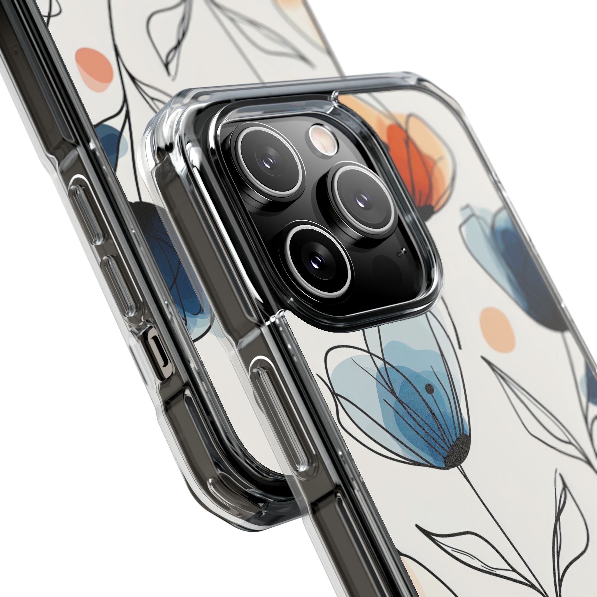 Ink Watercolor Tulips · Impact Hoesje voor iPhone · Magsafe