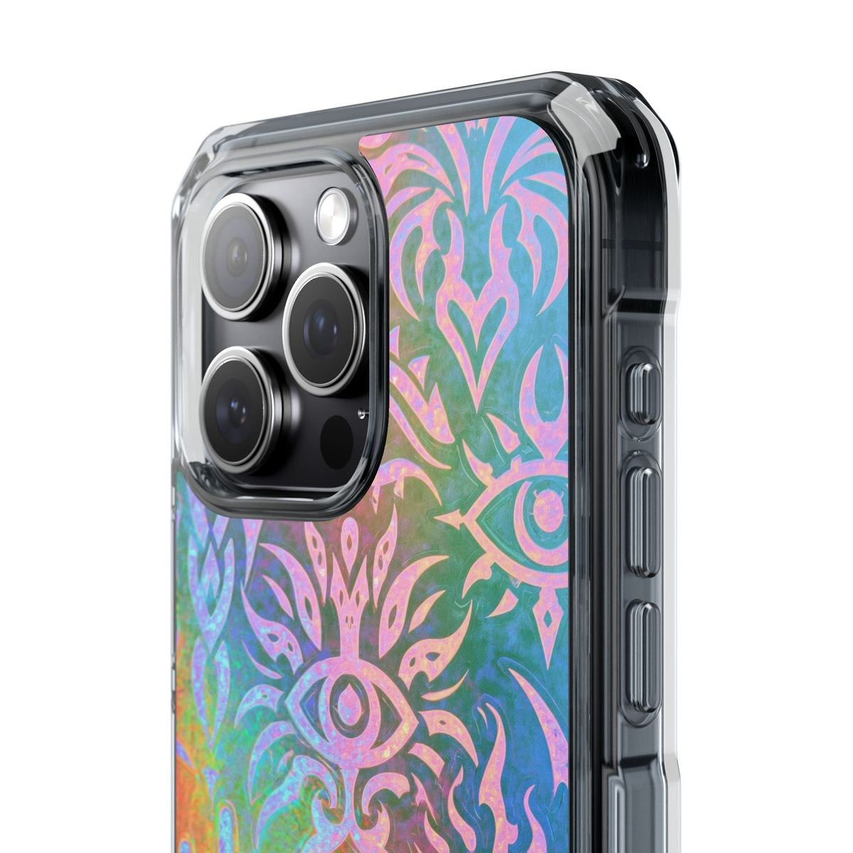 Chromatic Mystic Sigil · Clear Impact Magnetic Phone Case for iPhone · Blue