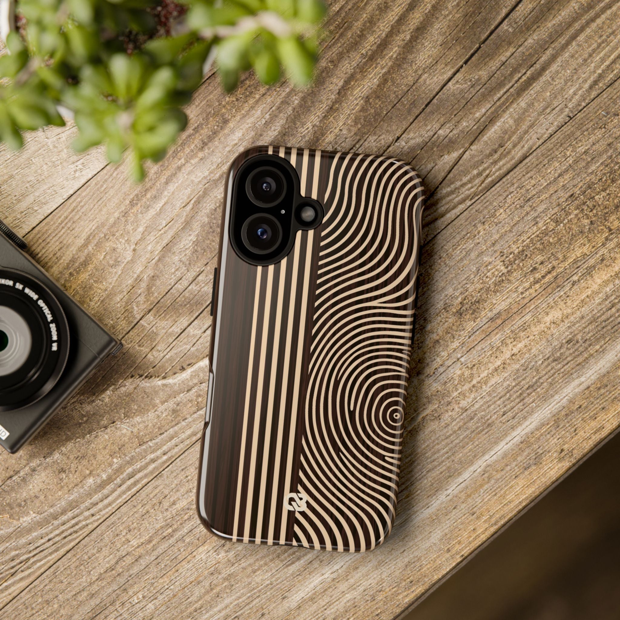 Brown Tough Phone Case for iPhone - Espresso Sand Ridge