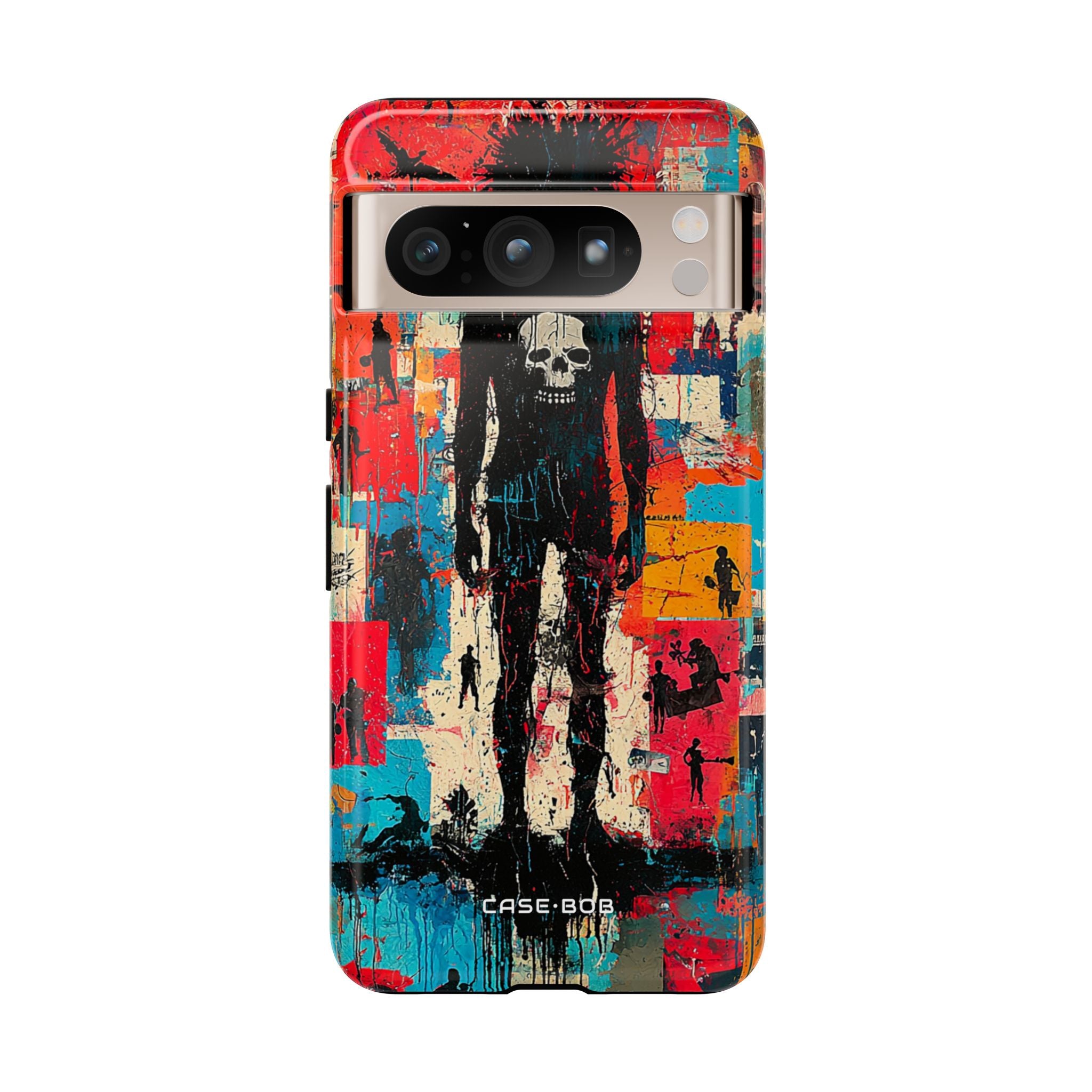 Stachelige Totenkopf-Silhouette Google Pixel 8 Pro Case - Tough