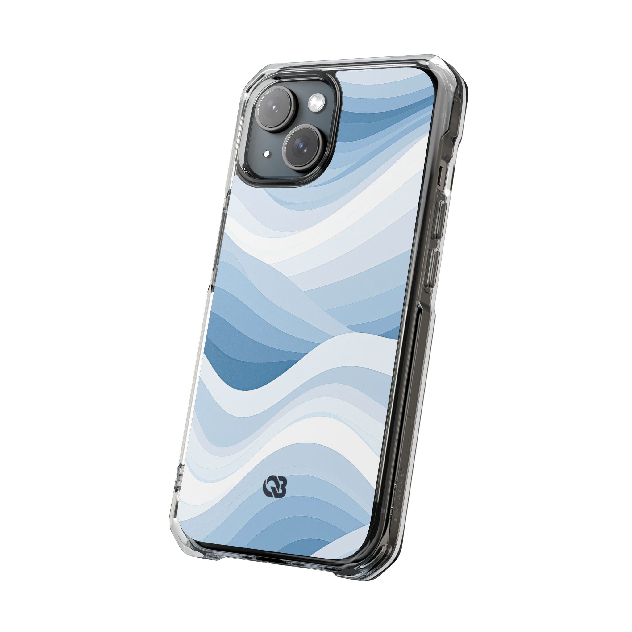 Blue Impact MagSafe Phone Case for iPhone - Glacial Indigo Flow