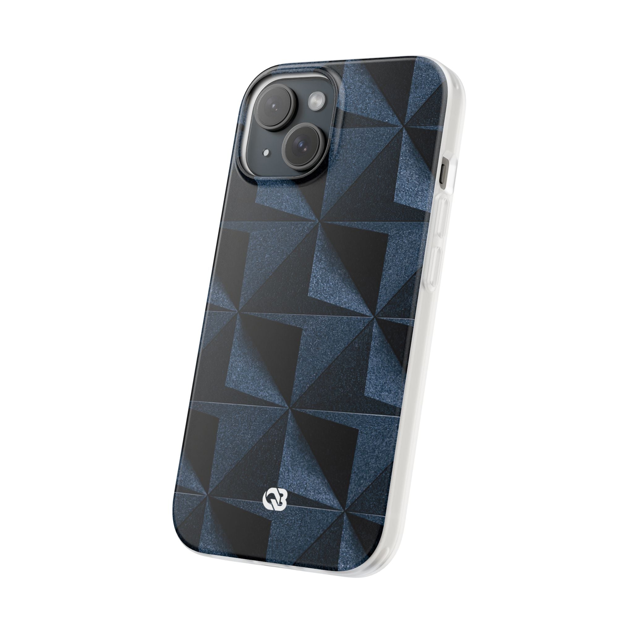 Blue Lite Phone Case for iPhone - Indigo Basalt Facets
