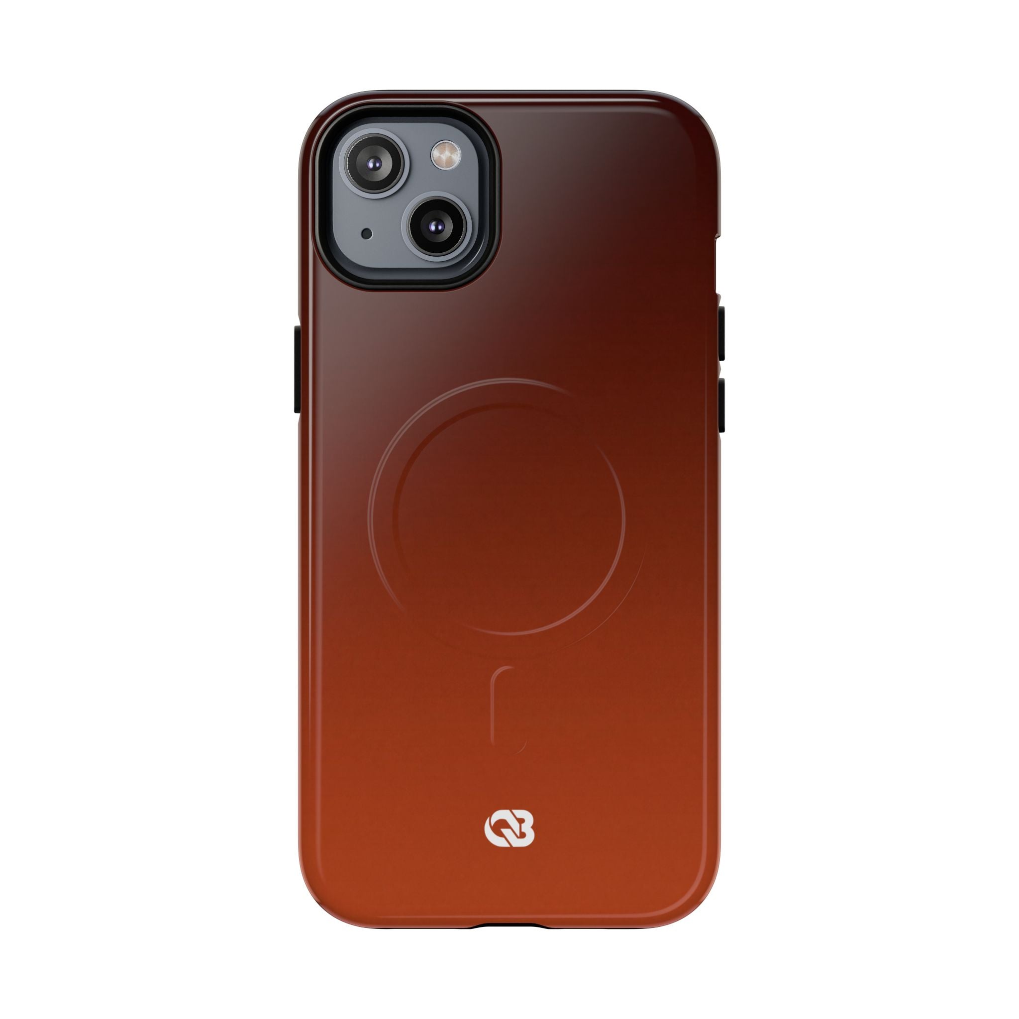 Orange Tough 2.0 Magsafe Phone Case for iPhone - Obsidian Ember Fade