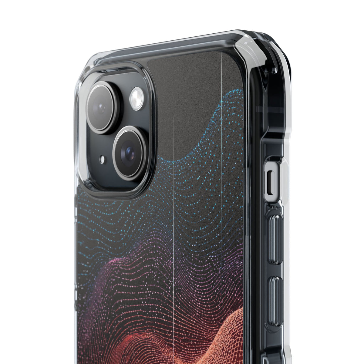 Spectral Elevation · Clear Impact Magnetic Phone Case for iPhone · Orange