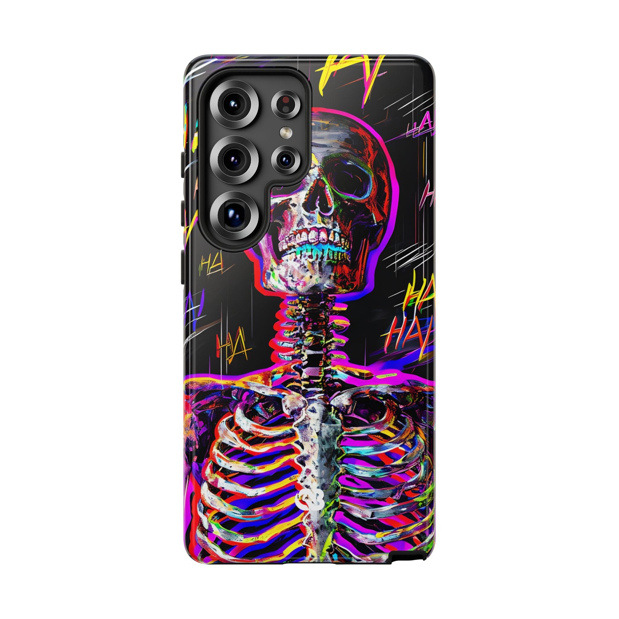 Neon Glitch Skeleton · Tough Handyhülle für Samsung