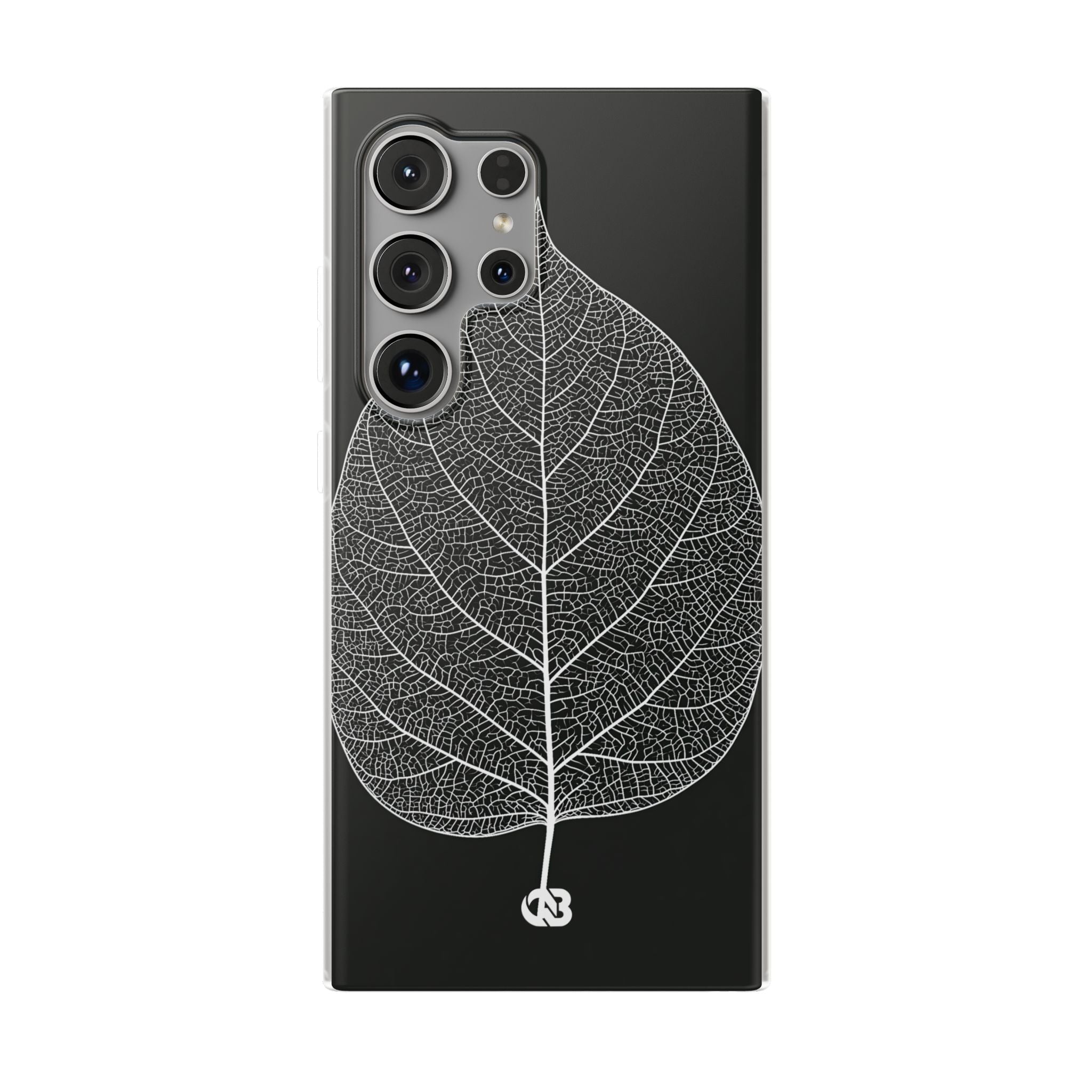 Black Lite Phone Case for Samsung - Bleached Leaf Lattice
