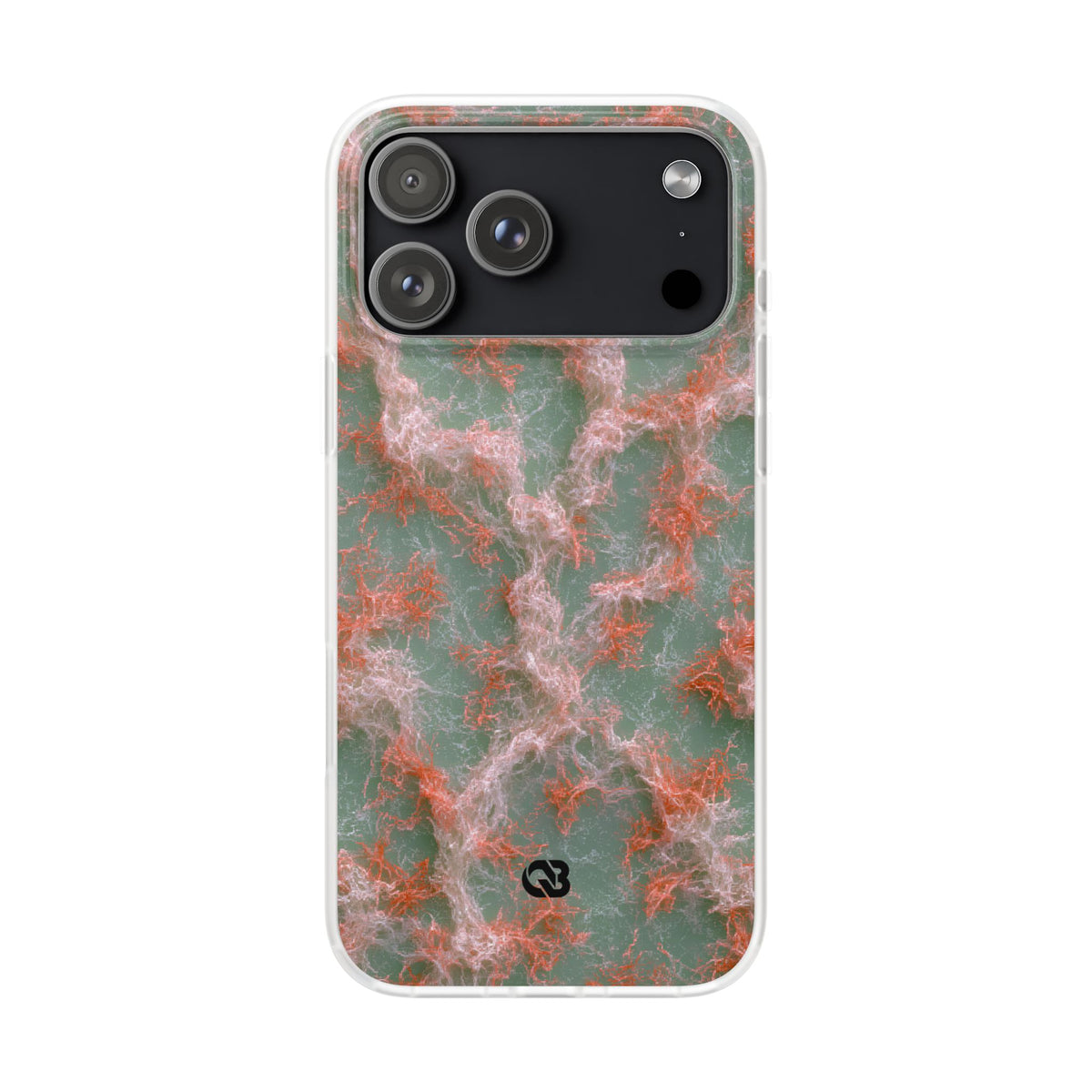 Coral Pixel Matrix · Lite Phone Case for iPhone · Green