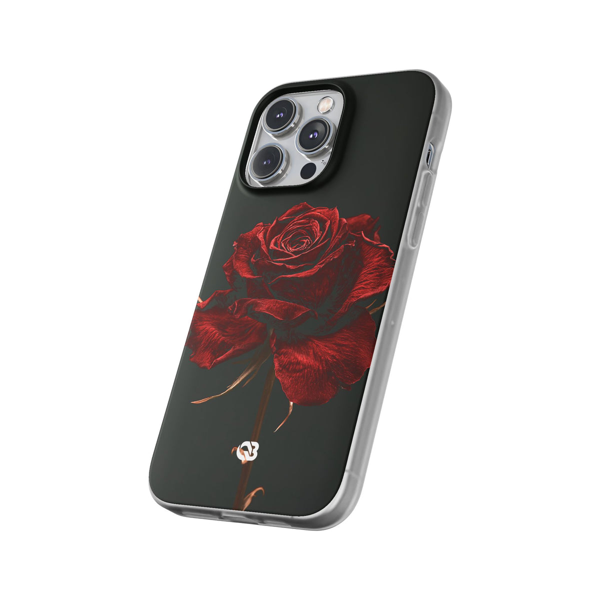 Crimson Noir Rose · Lite Phone Case for iPhone · Black