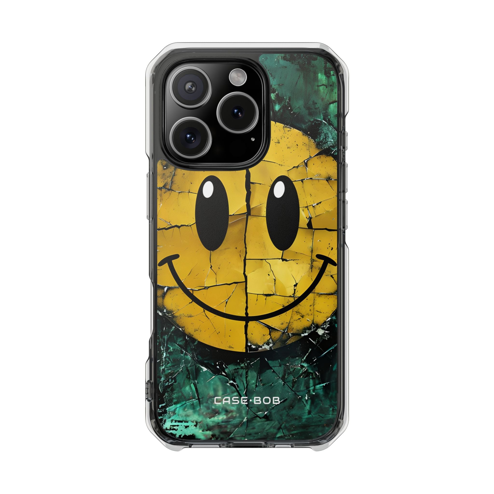 Cracked Smiley iPhone 16 Pro Case - Impact