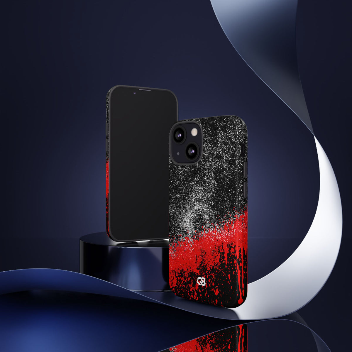 Crimson Noir Drip · Tough Phone Case for iPhone · Black