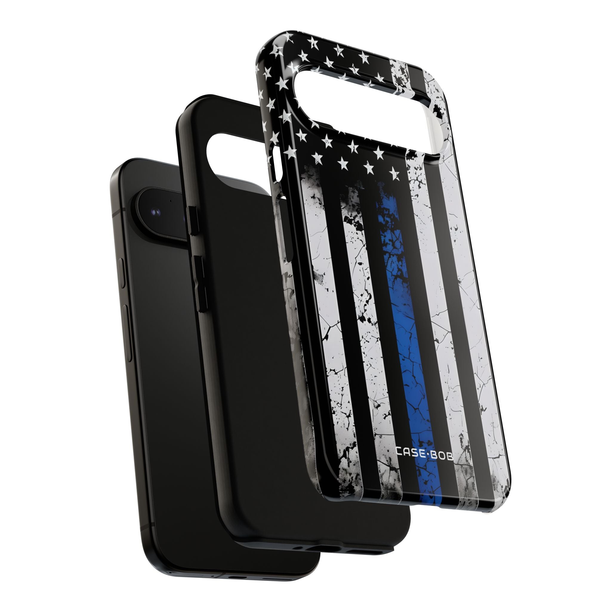 Blaue Streifenflagge Google Pixel 9 Pro XL Case - Tough
