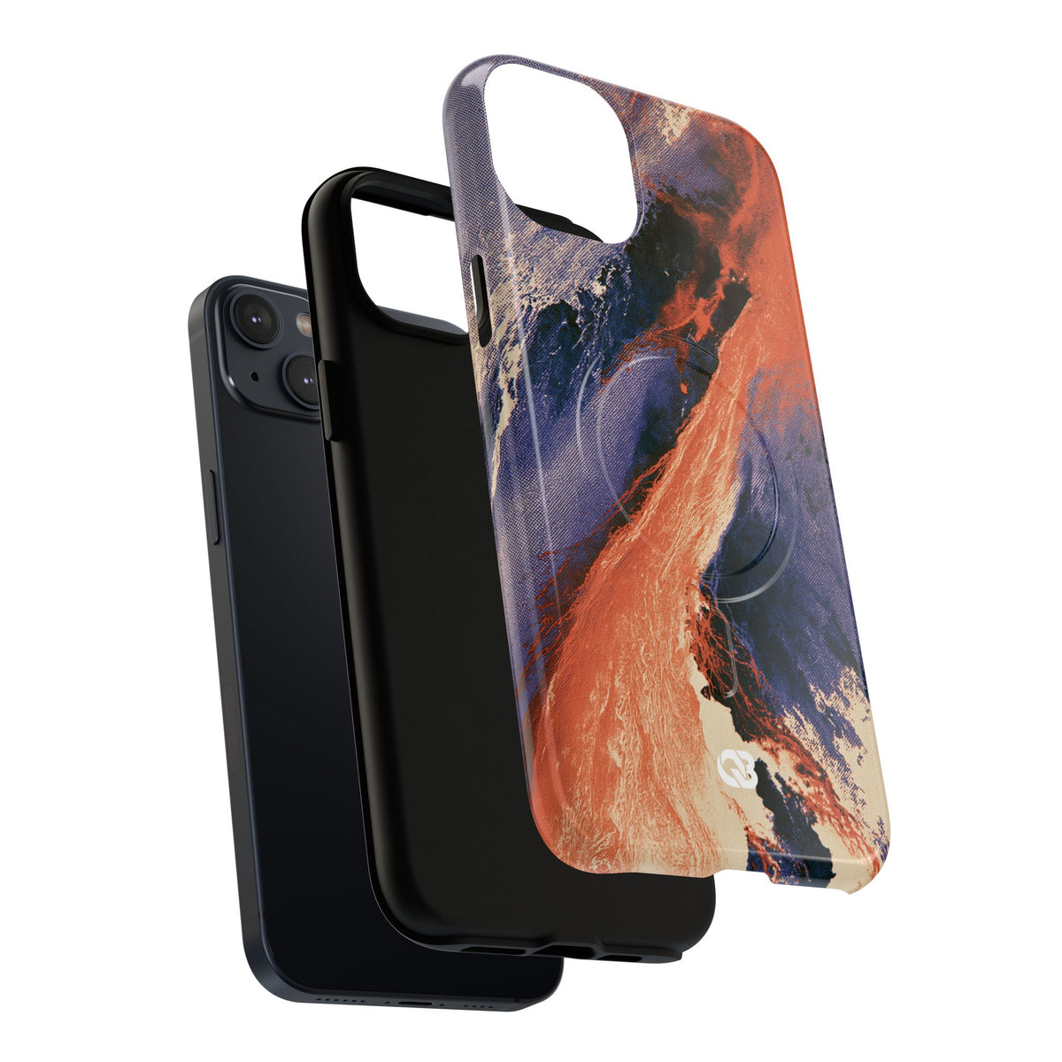 Solar Aura Drift · Tough 2.0 Magnetic Phone Case for iPhone · Orange