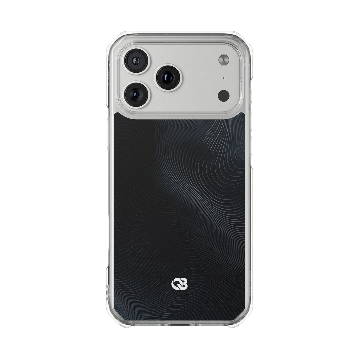 Obsidian Contours · Clear Impact Magnetic Phone Case for iPhone · Black