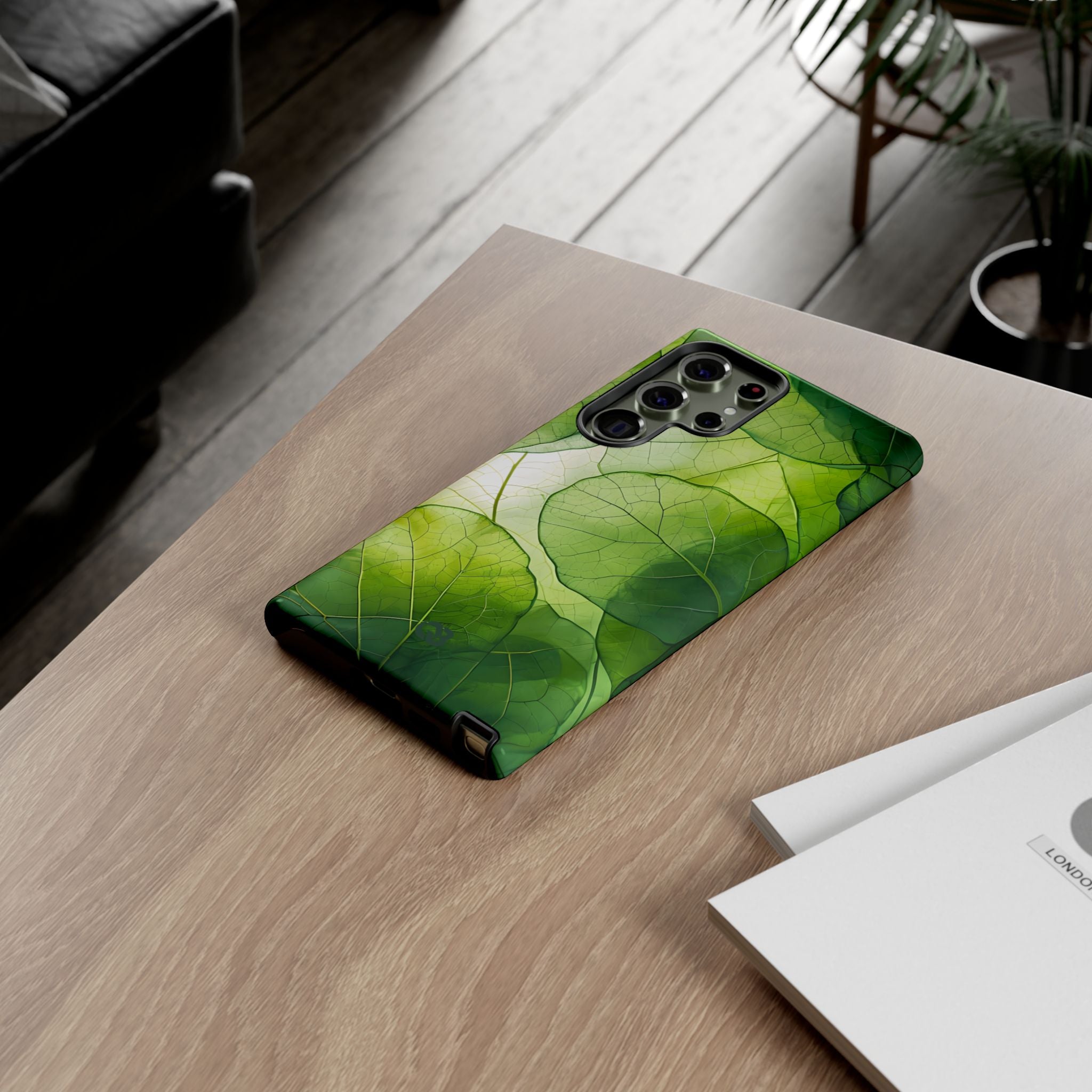 Emerald Leaf Veins · Tough Phone Case for Samsung