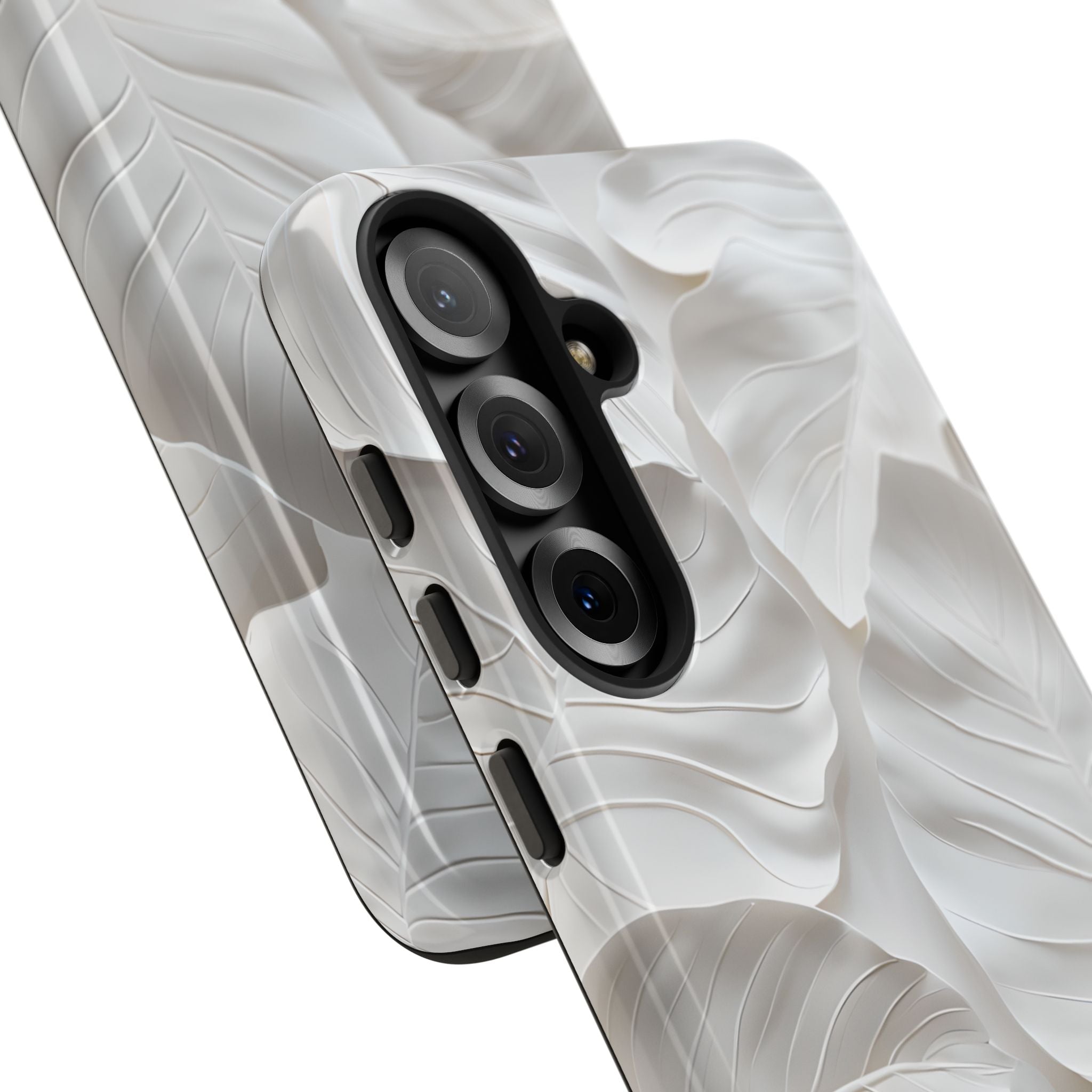 Sculpted Ivory Leaves · Tough Phone Case for Samsung