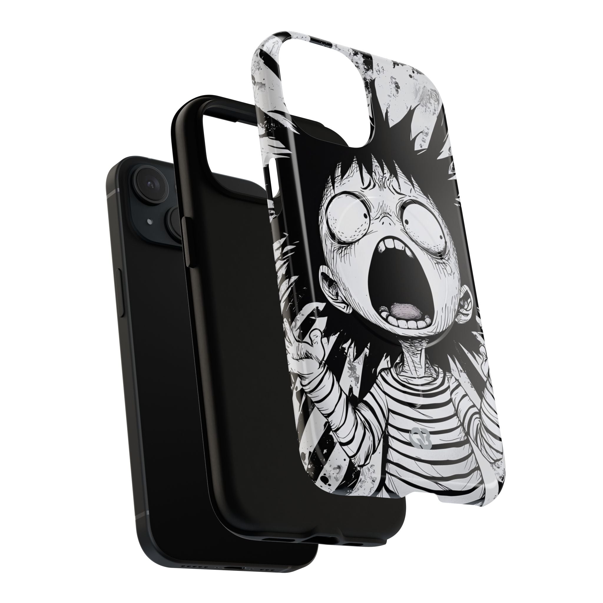 Chaotic Monochrome Scream · Tough+ Fundas para teléfono para iPhone · Magsafe