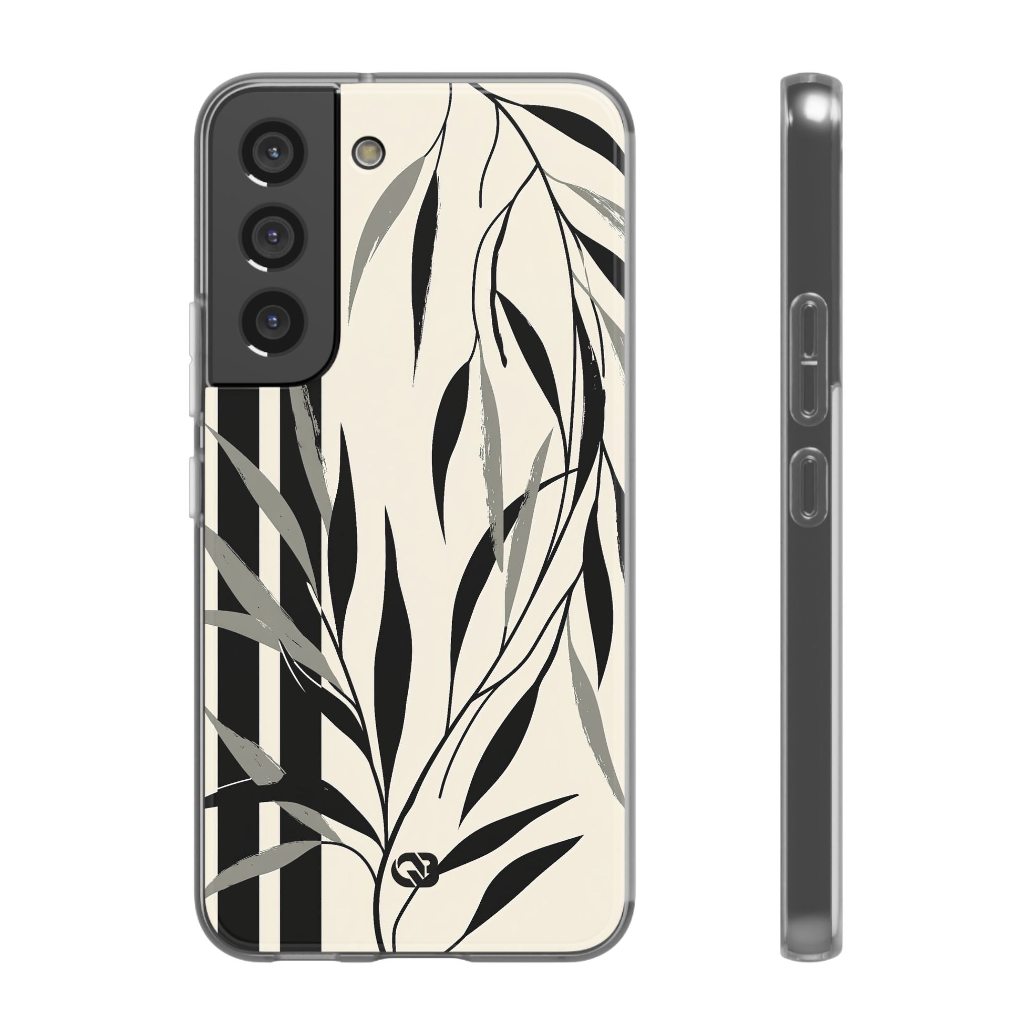 Beige Lite Phone Case for Samsung - Soot Leaf Sketch