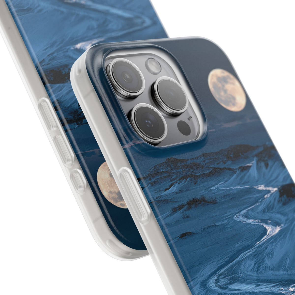 Arctic Moon Drift · Lite Phone Case for iPhone · Blue