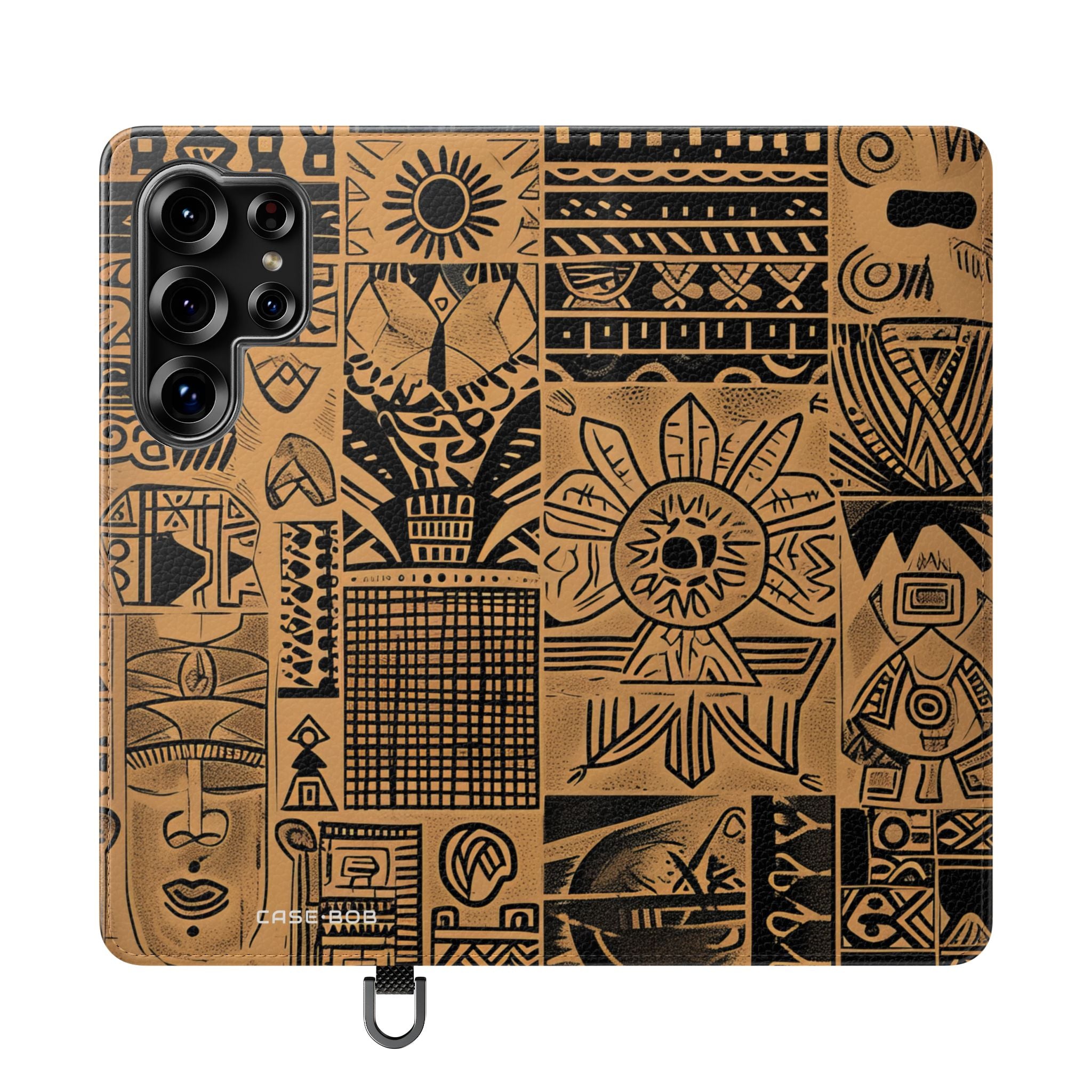 Celestial Faces Brown - Samsung S25 Ultra Case - Wallet