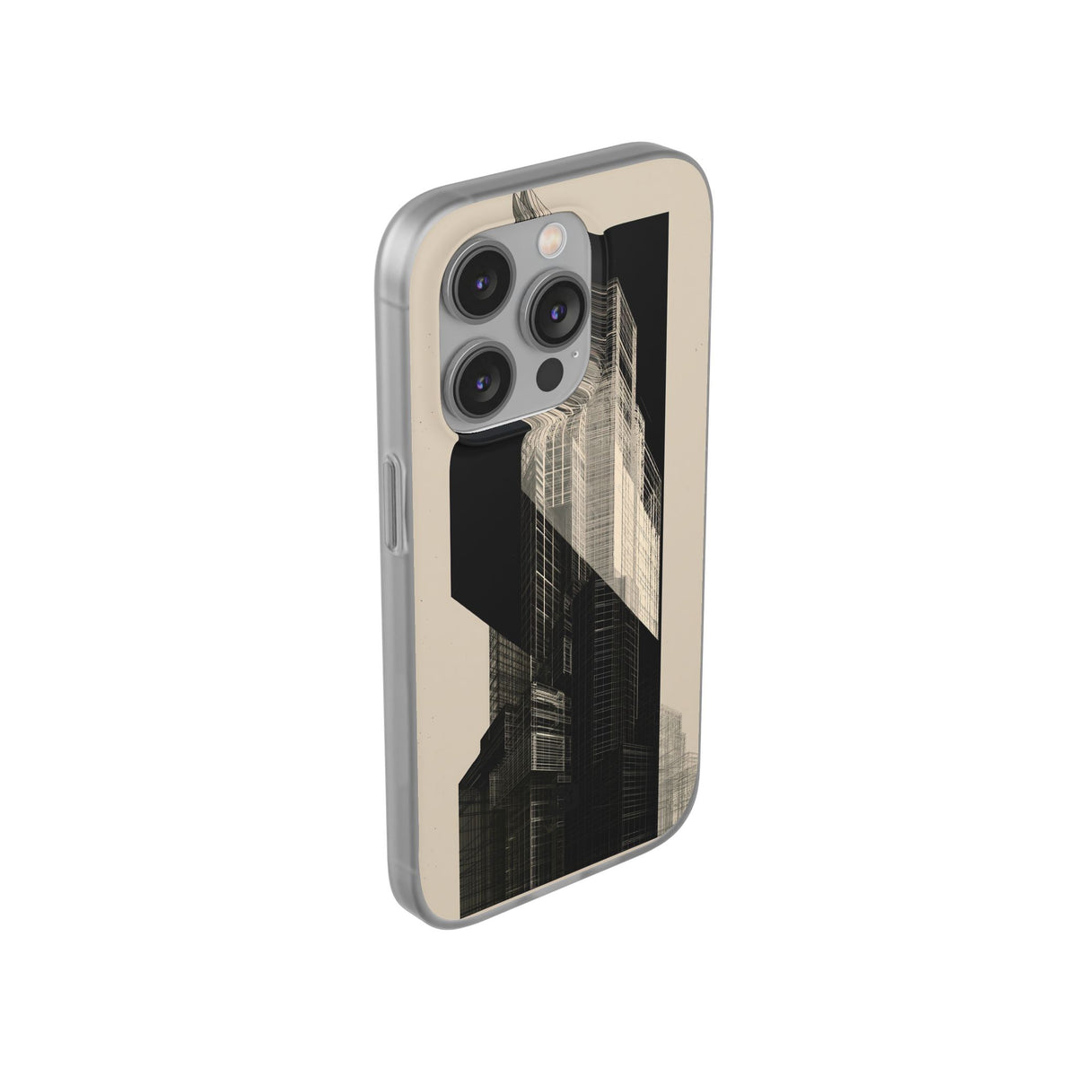 Beige Lite Phone Case for iPhone - Monolith Urban Grid