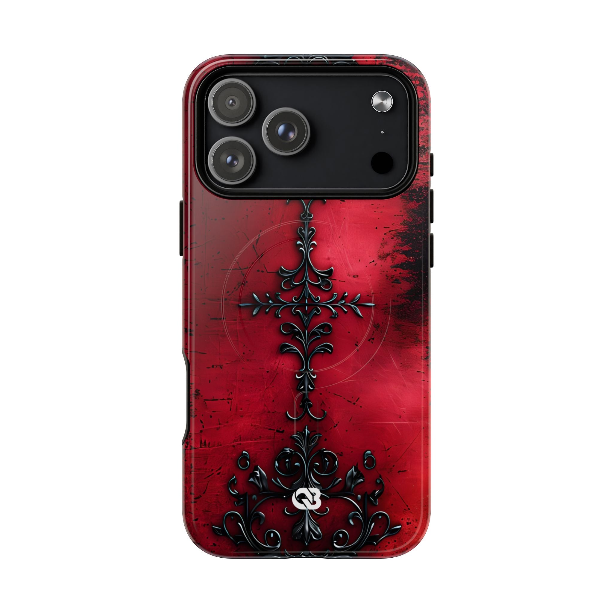 Crimson Gothic Filigree · Tough+ Coque de téléphone pour iPhone · MagSafe