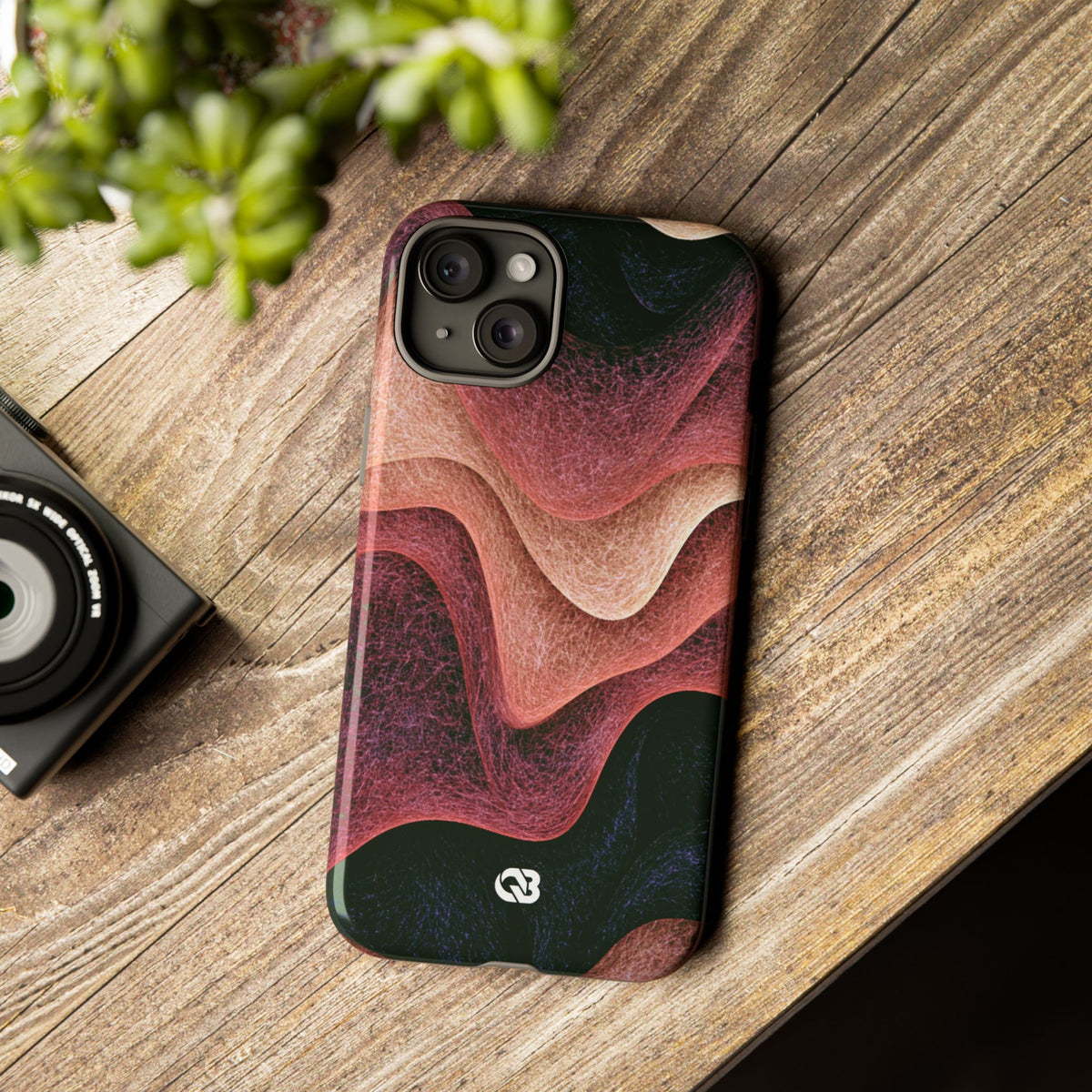 Rose Contour Waves · Tough Phone Case for iPhone · Pink