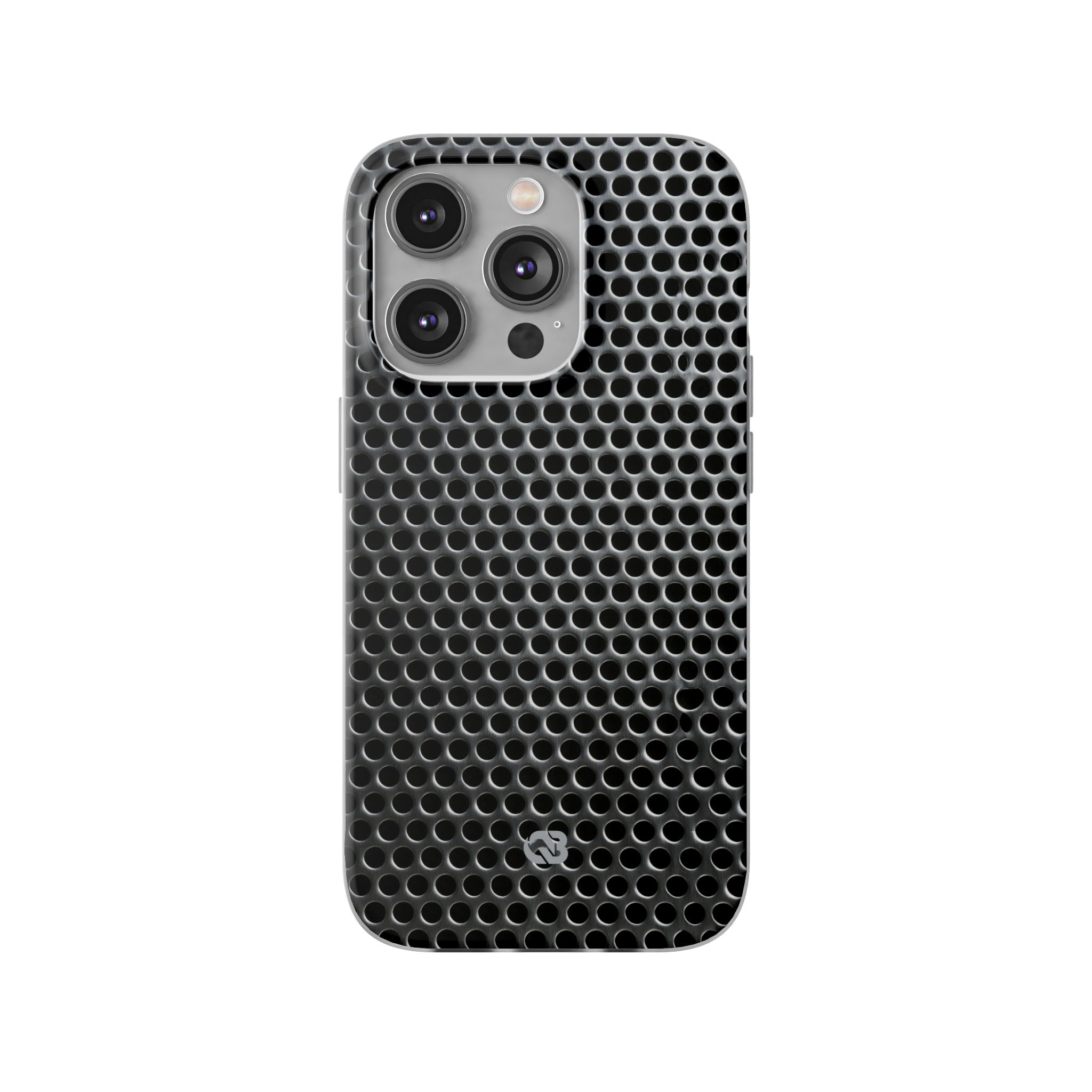 Silver Lite Phone Case for iPhone - Brutalist Steel Mesh