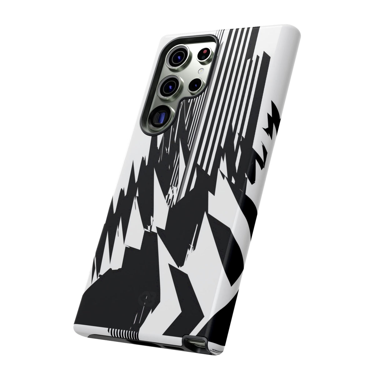 White Tough Phone Case for Samsung - Shattered Vector Spire