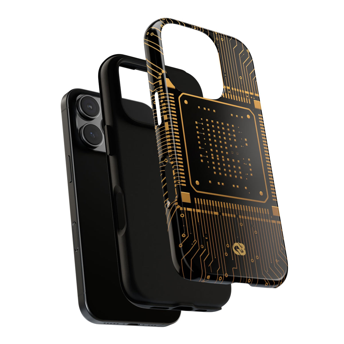 Gold Tough Phone Case for iPhone - Cyber Gold Processor