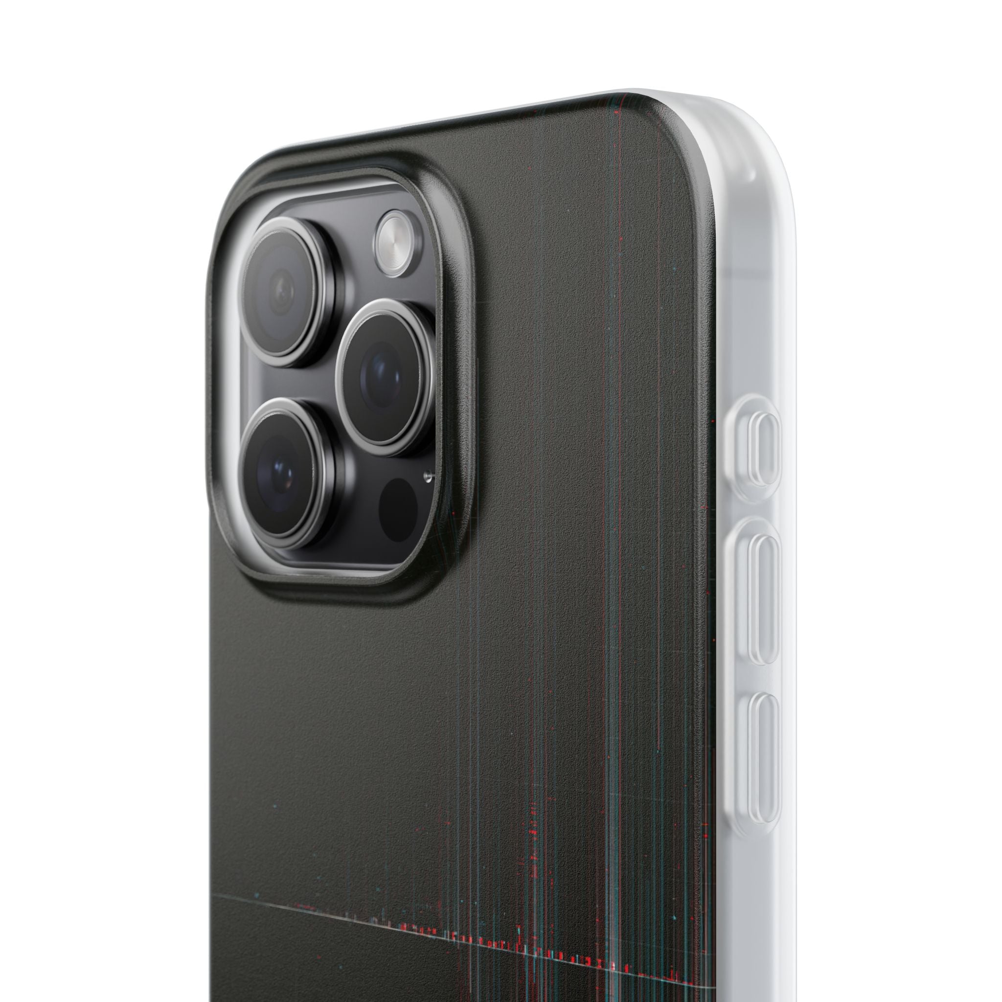 Black Lite Phone Case for iPhone - Corrupted Data Stream