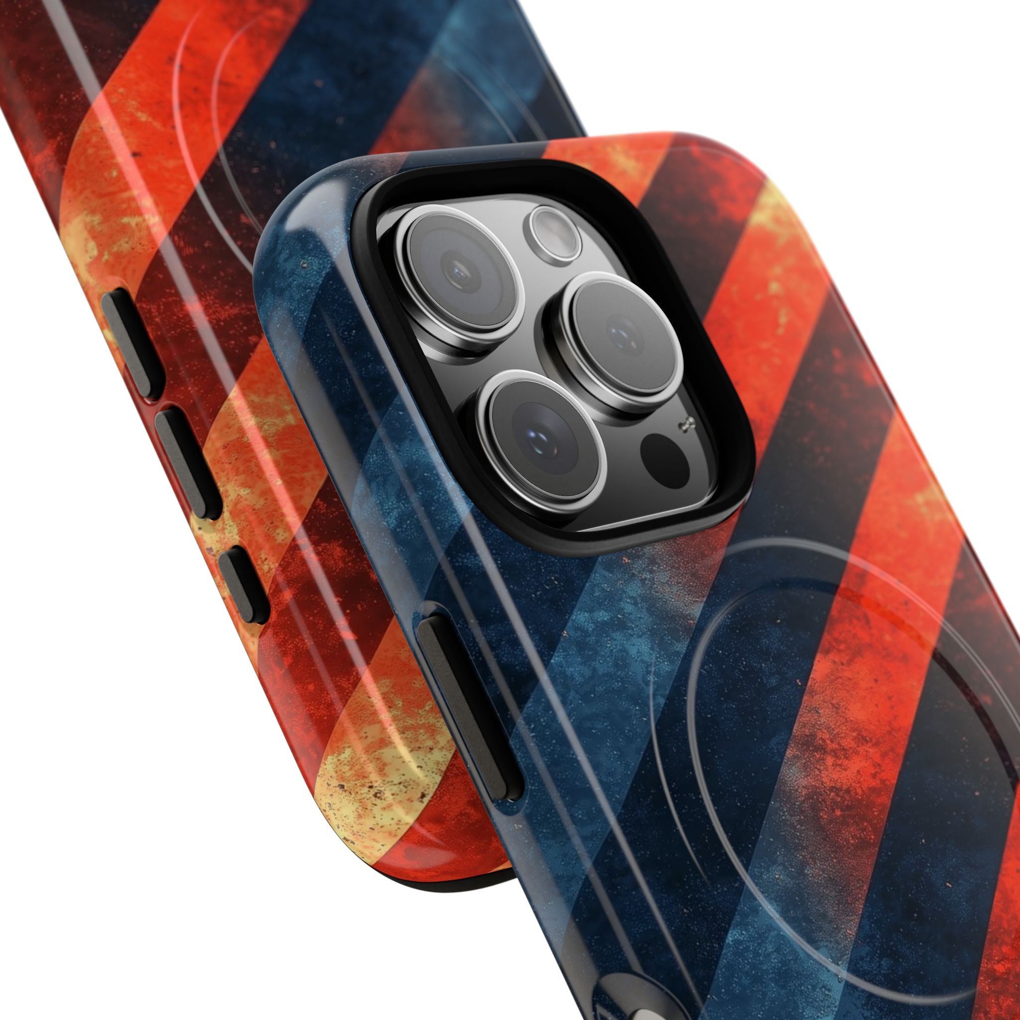 Diagonal Stripes Blaze iPhone 16 Pro Case - Tough+