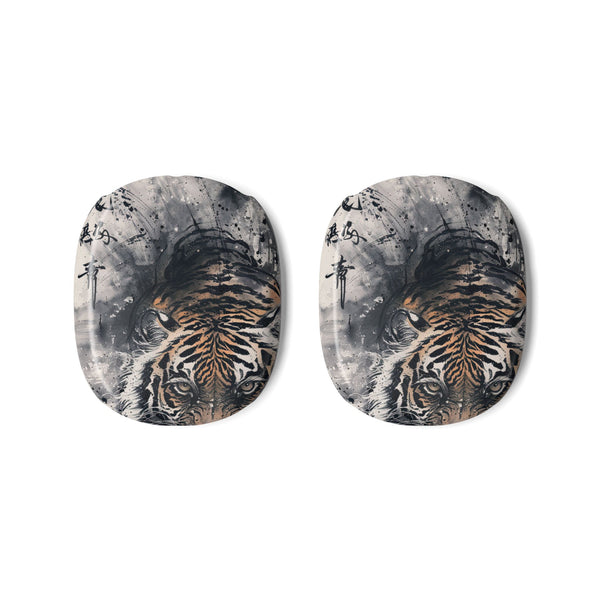Fierce Ink Tiger · Hard Case for AirPods Max · Beige