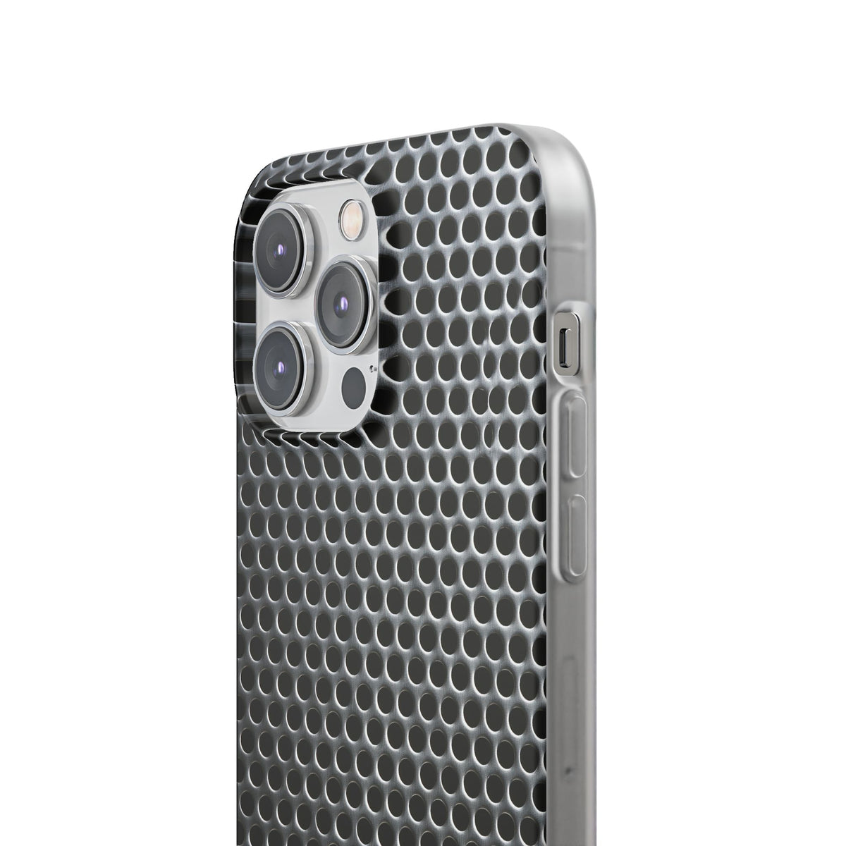 Silver Lite Phone Case for iPhone - Brutalist Steel Mesh