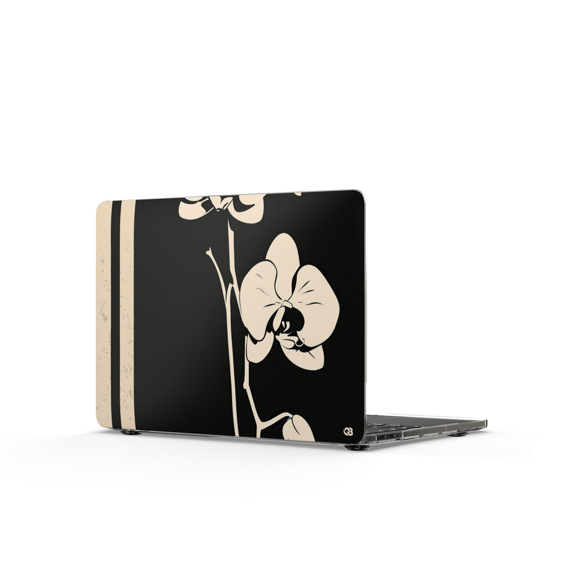 Nocturne Orchid · Clear Hard Case for MacBook · Black