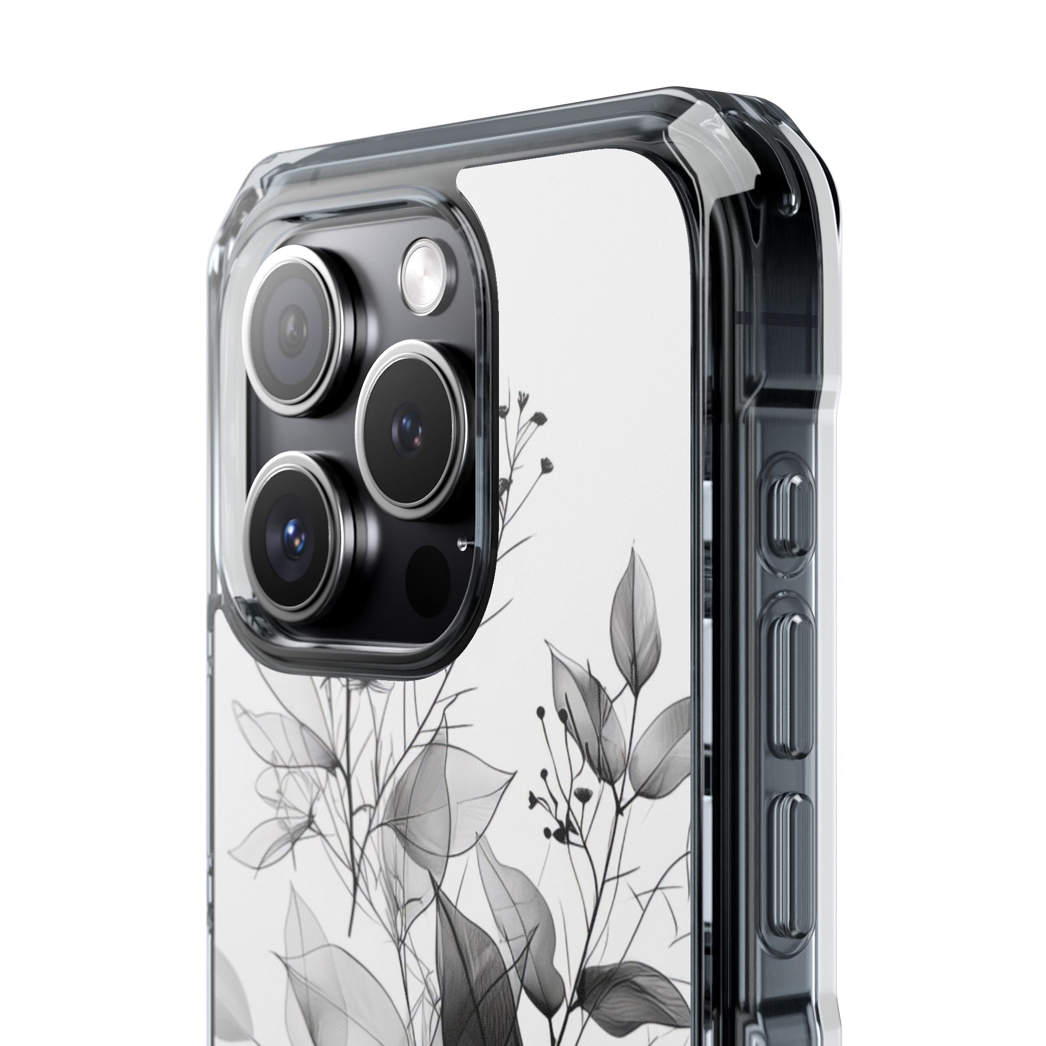 Gefleckte Blätter Grau iPhone 15 Pro Case - Impact