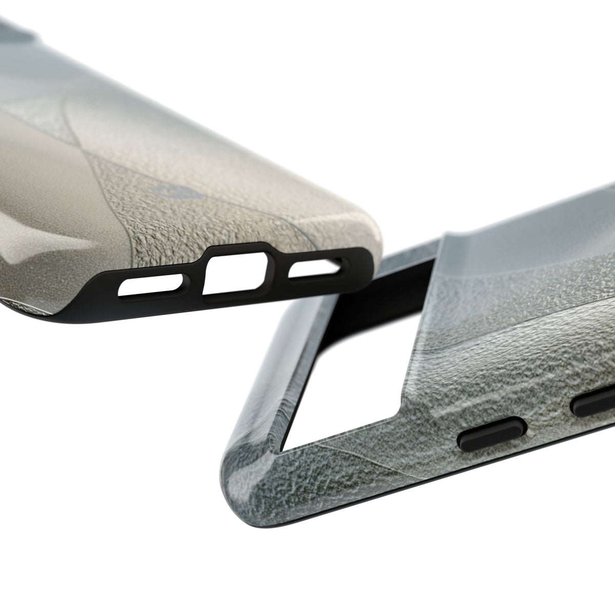 Silver Tough Phone Case for Google Pixel -Frosted Silver Mosaic