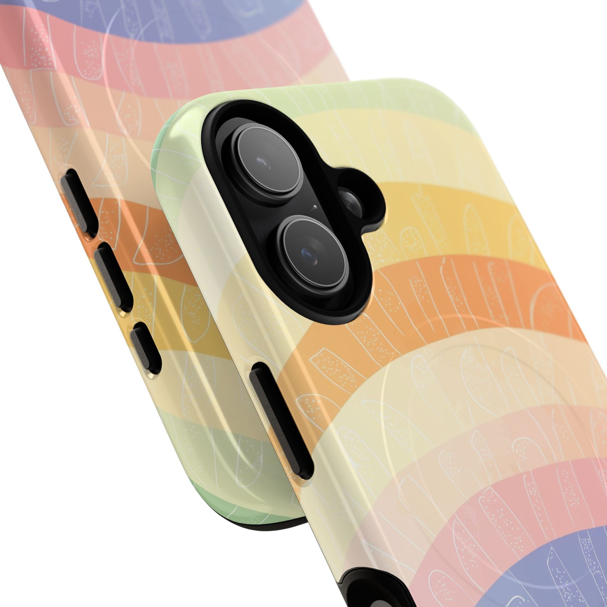 Pastel Rainbow Bands iPhone 17 Case - Tough+ - CASE•BOB