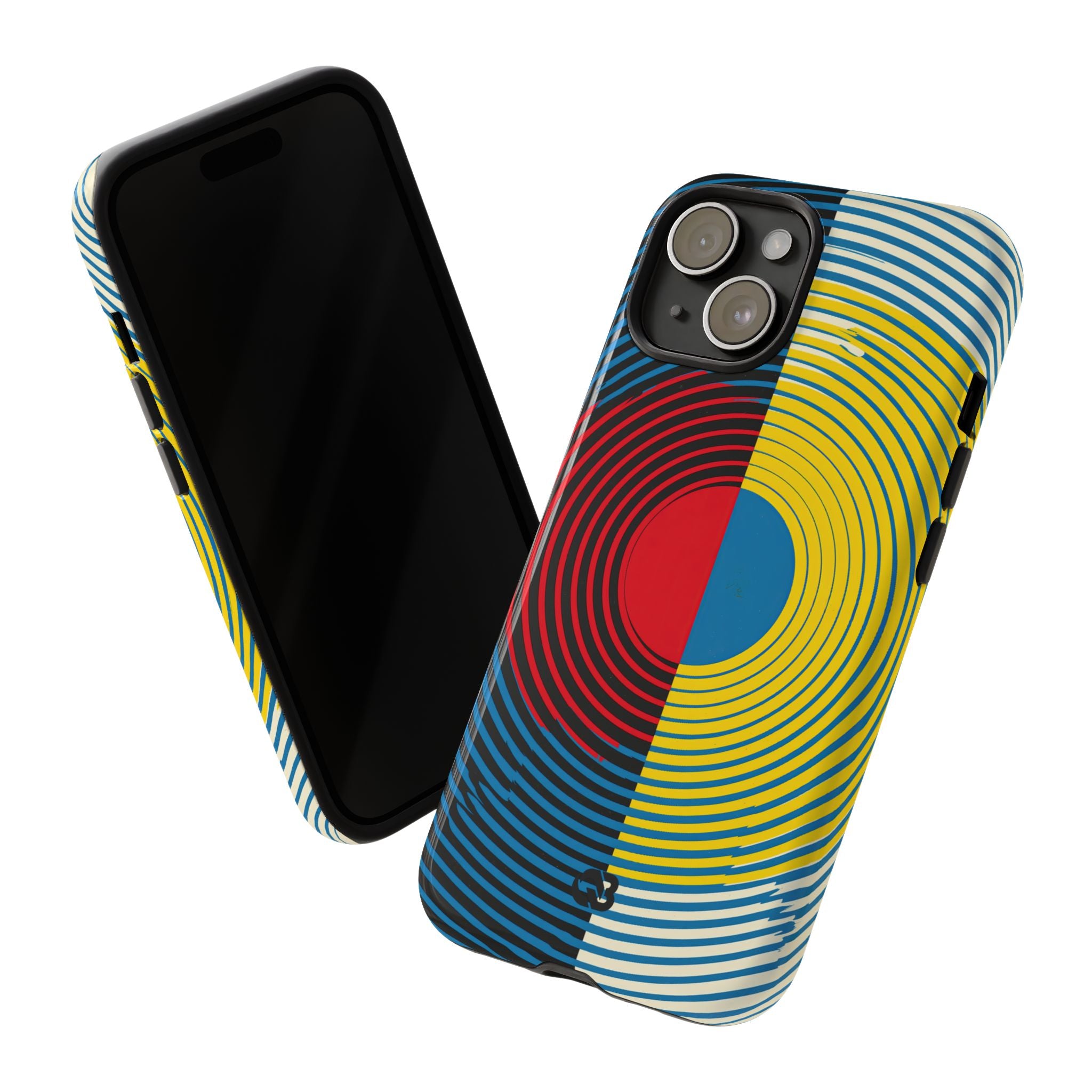 Blue Tough Phone Case for iPhone - Primary Circuit Orbit