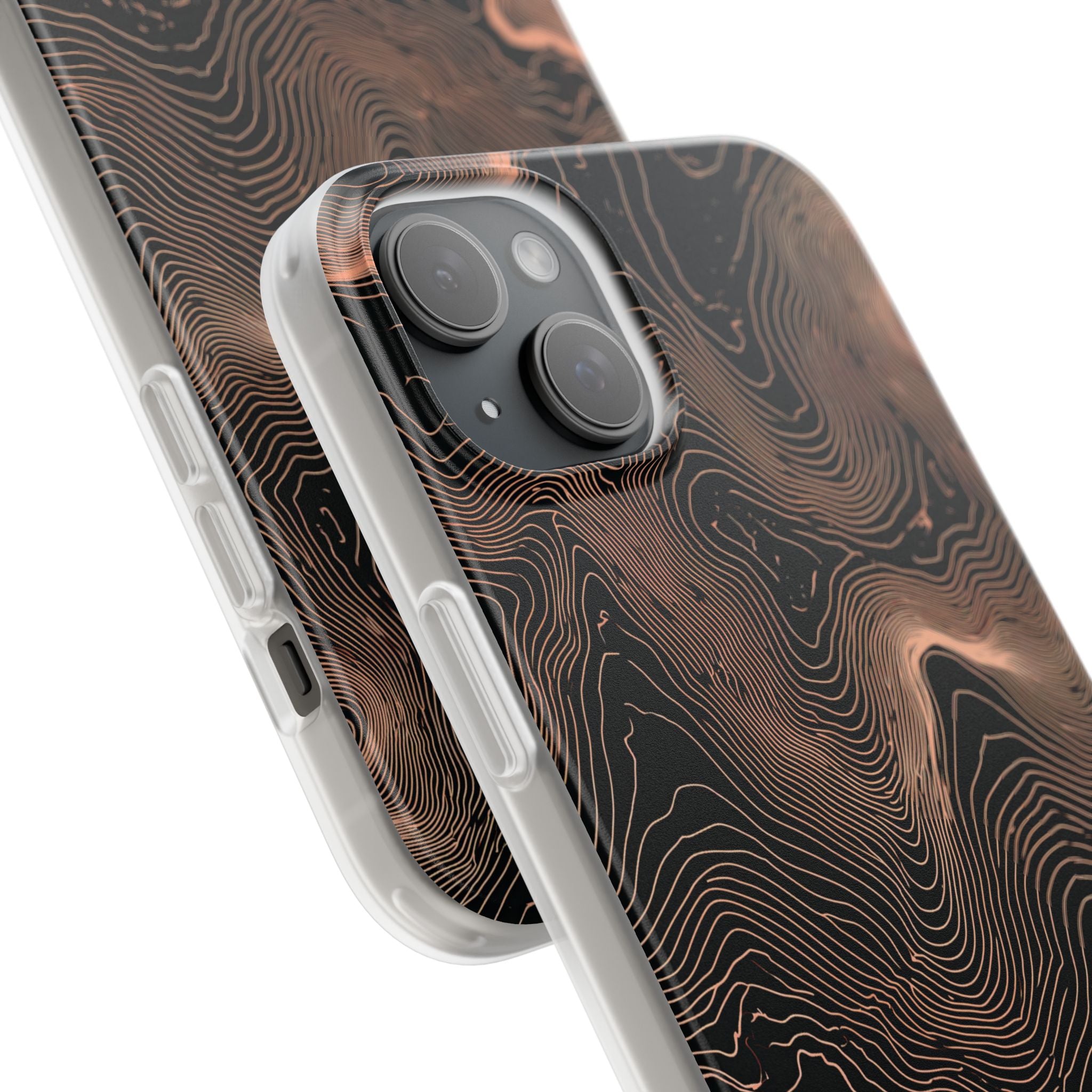 Orange Lite Phone Case for iPhone - Salmon Ridge Topo